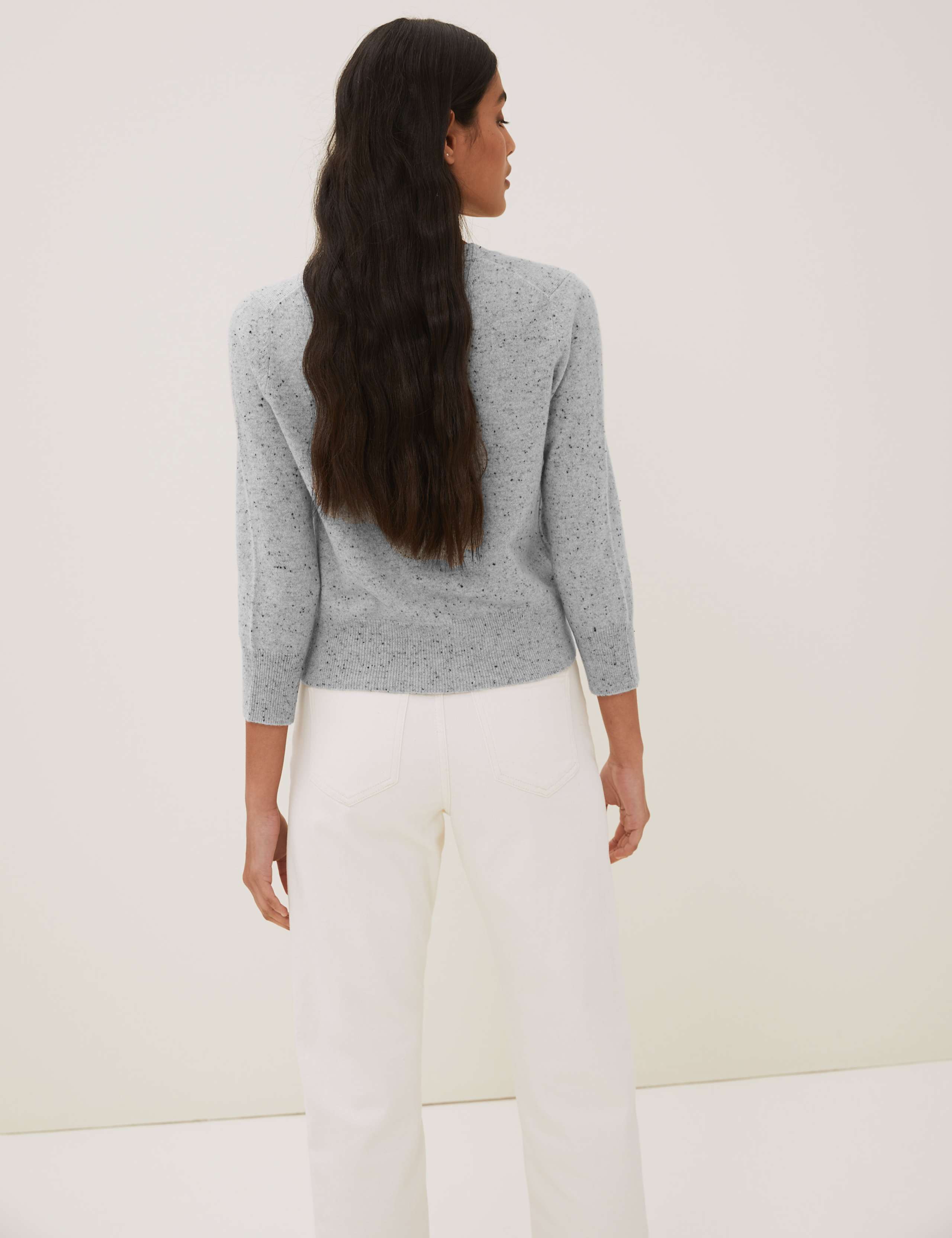 Pure Cashmere V-Neck Cropped Cardigan 5 of 6