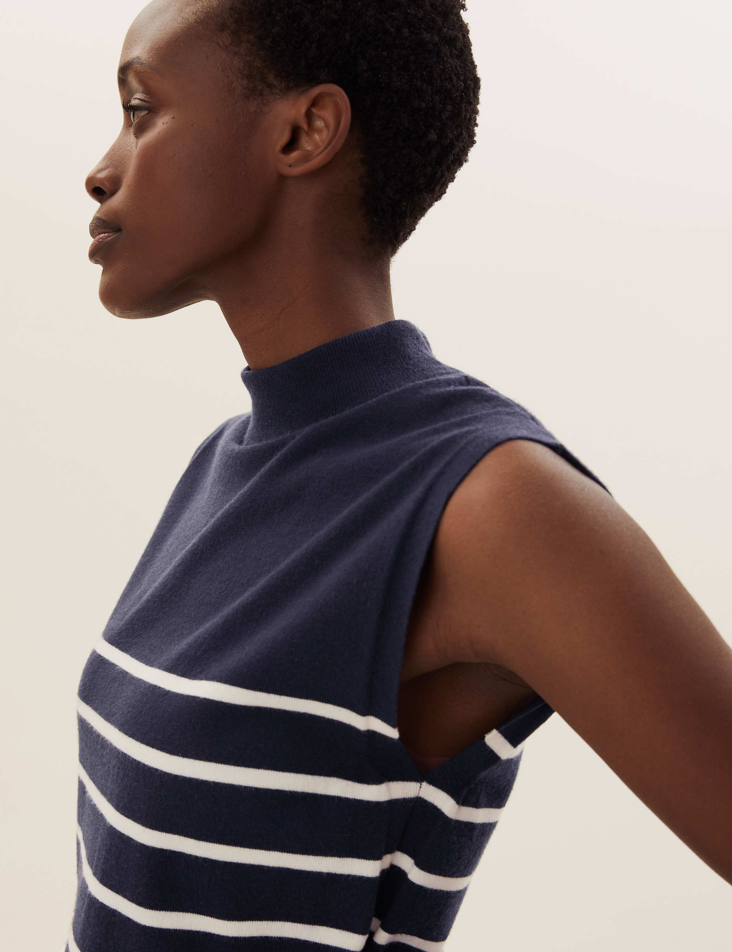 Soft Touch Striped Funnel Neck Tunic 4 of 6