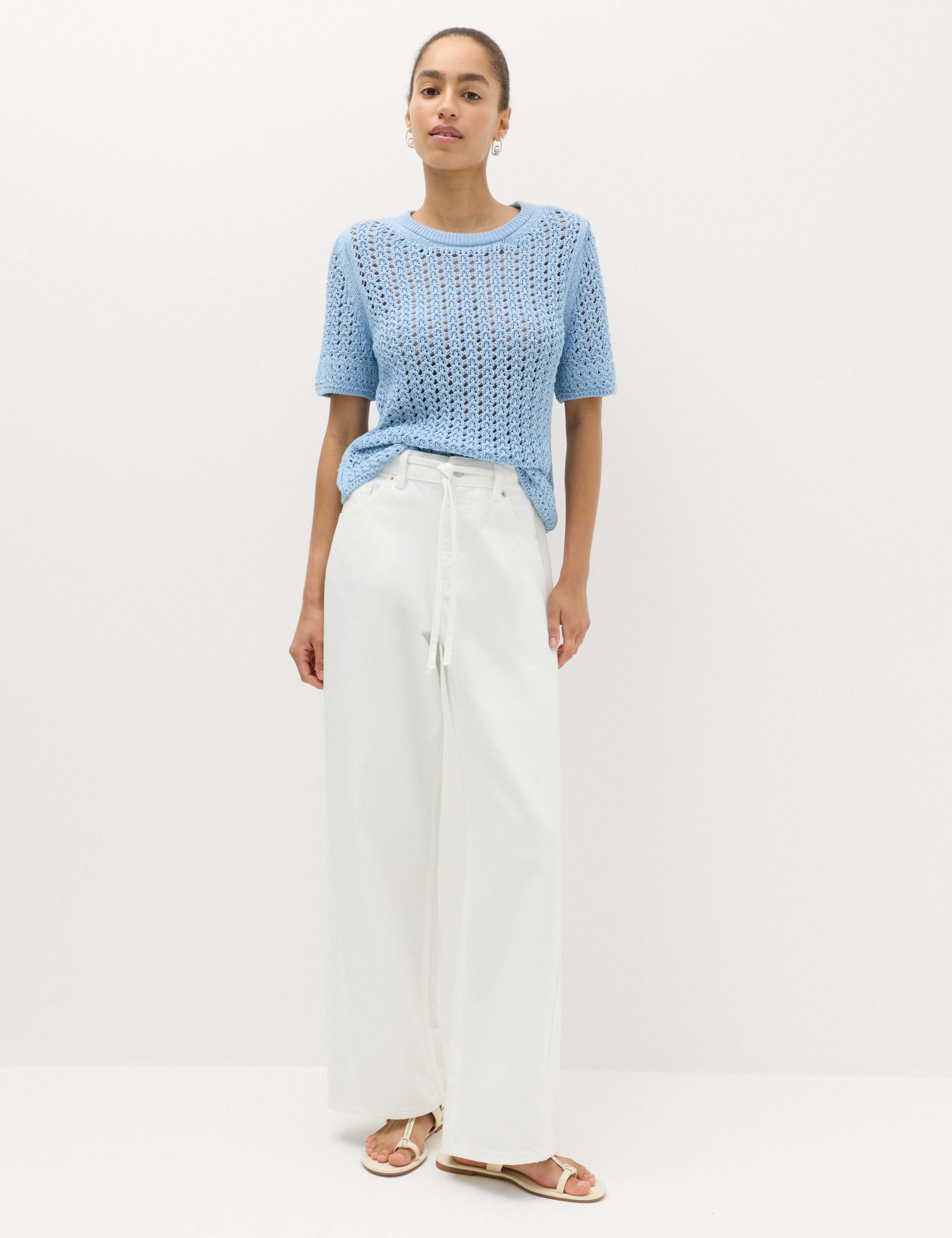 Cotton Blend Textured Knitted Top 3 of 6