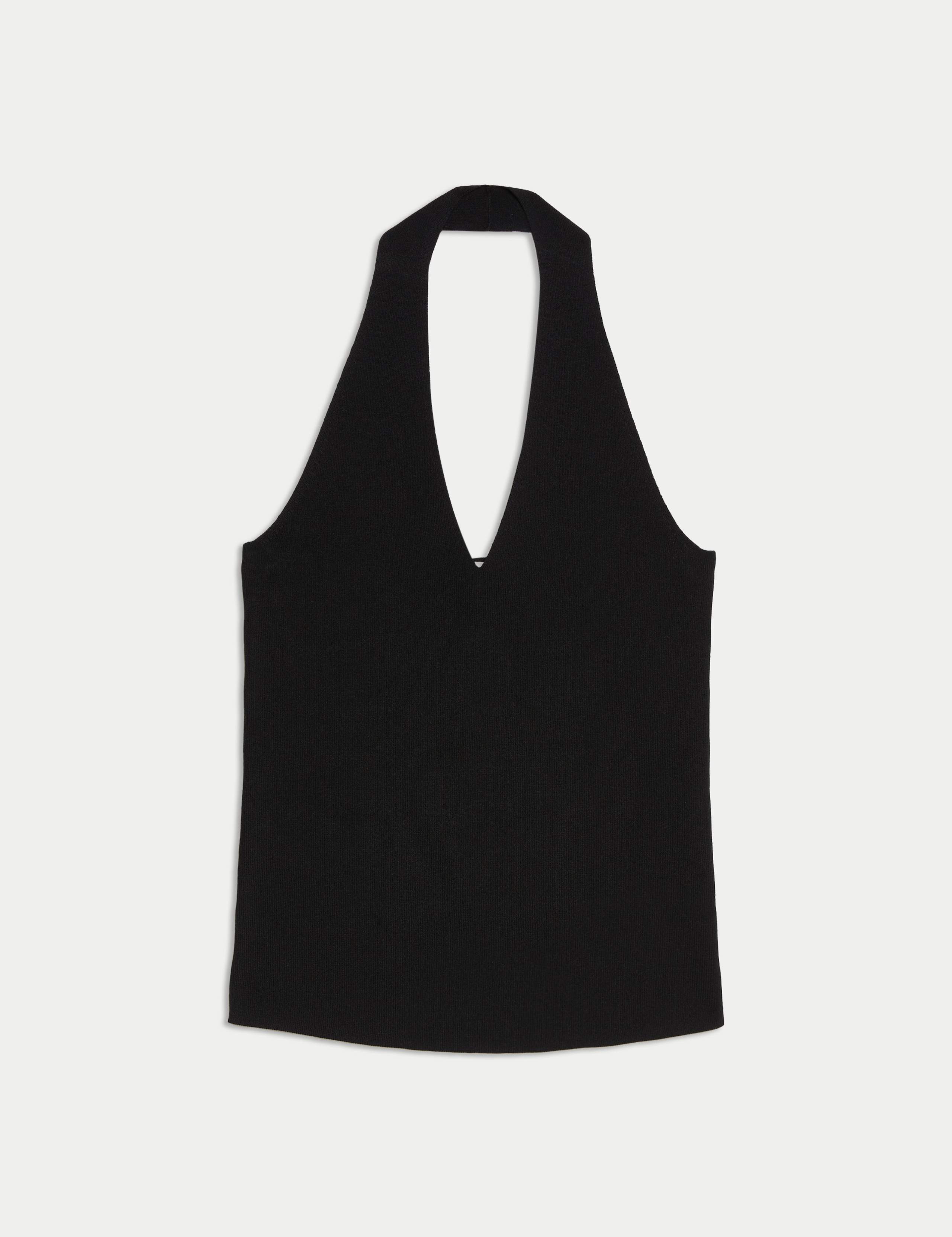 Halter Neck Fitted Knitted Top 2 of 6