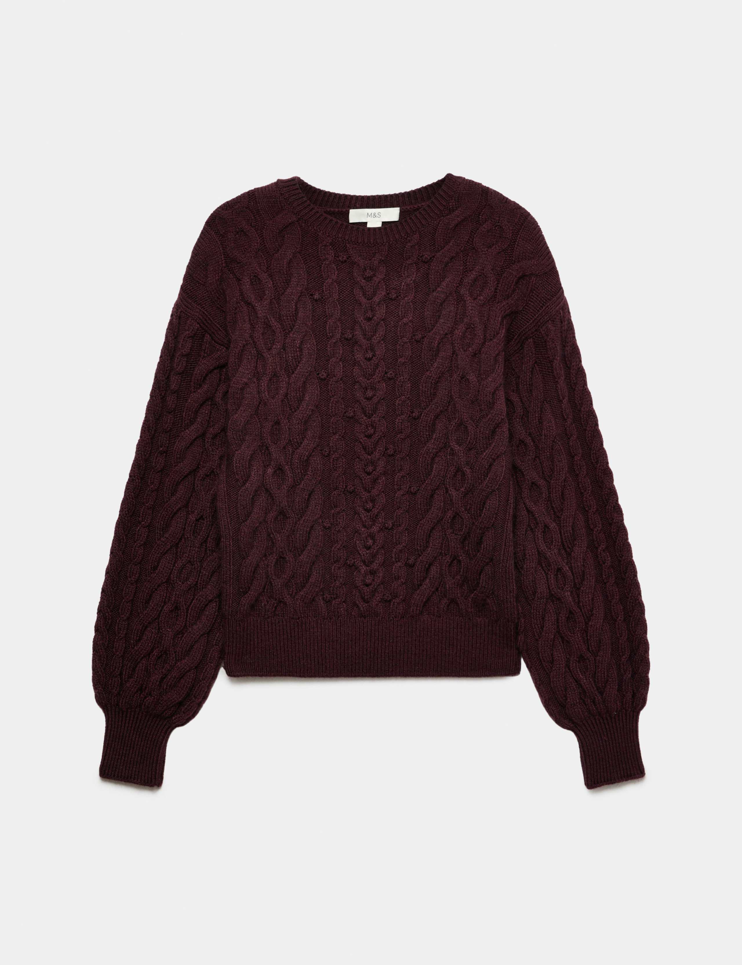 Cable Knit Crew Neck Slim Fit Jumper 2 of 7