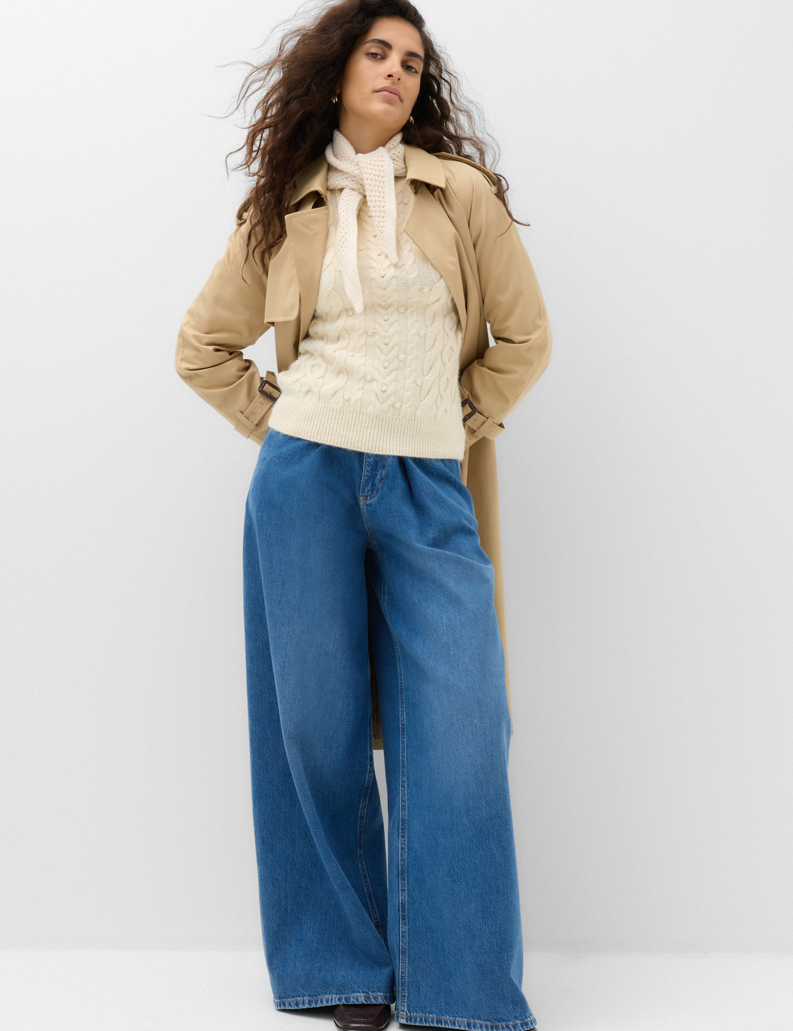Cable Knit Crew Neck Slim Fit Jumper 4 of 8