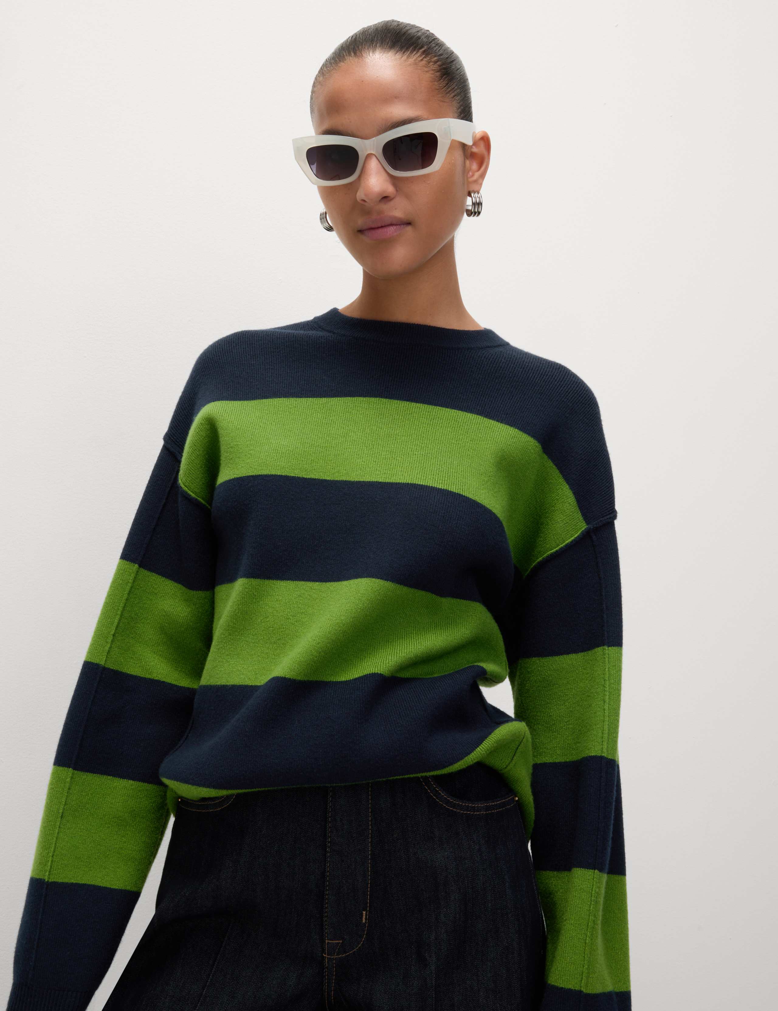 Soft Touch Striped Crew Neck Jumper 3 of 7