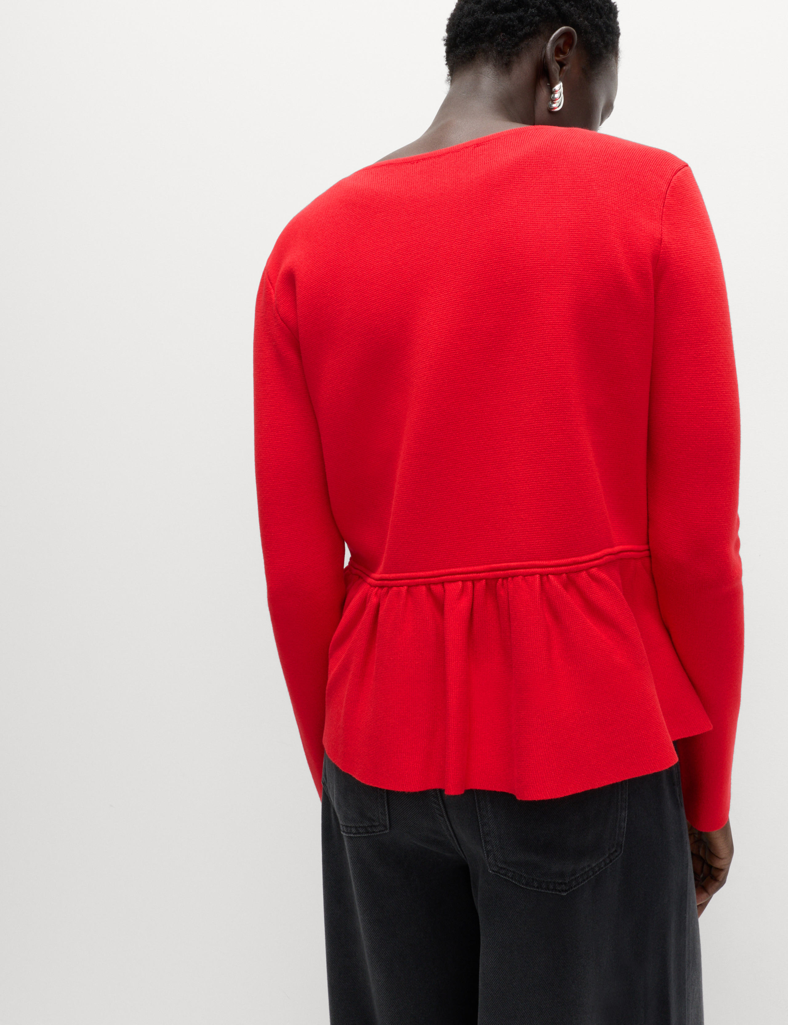 Ribbed Crew Neck Cardigan 5 of 6