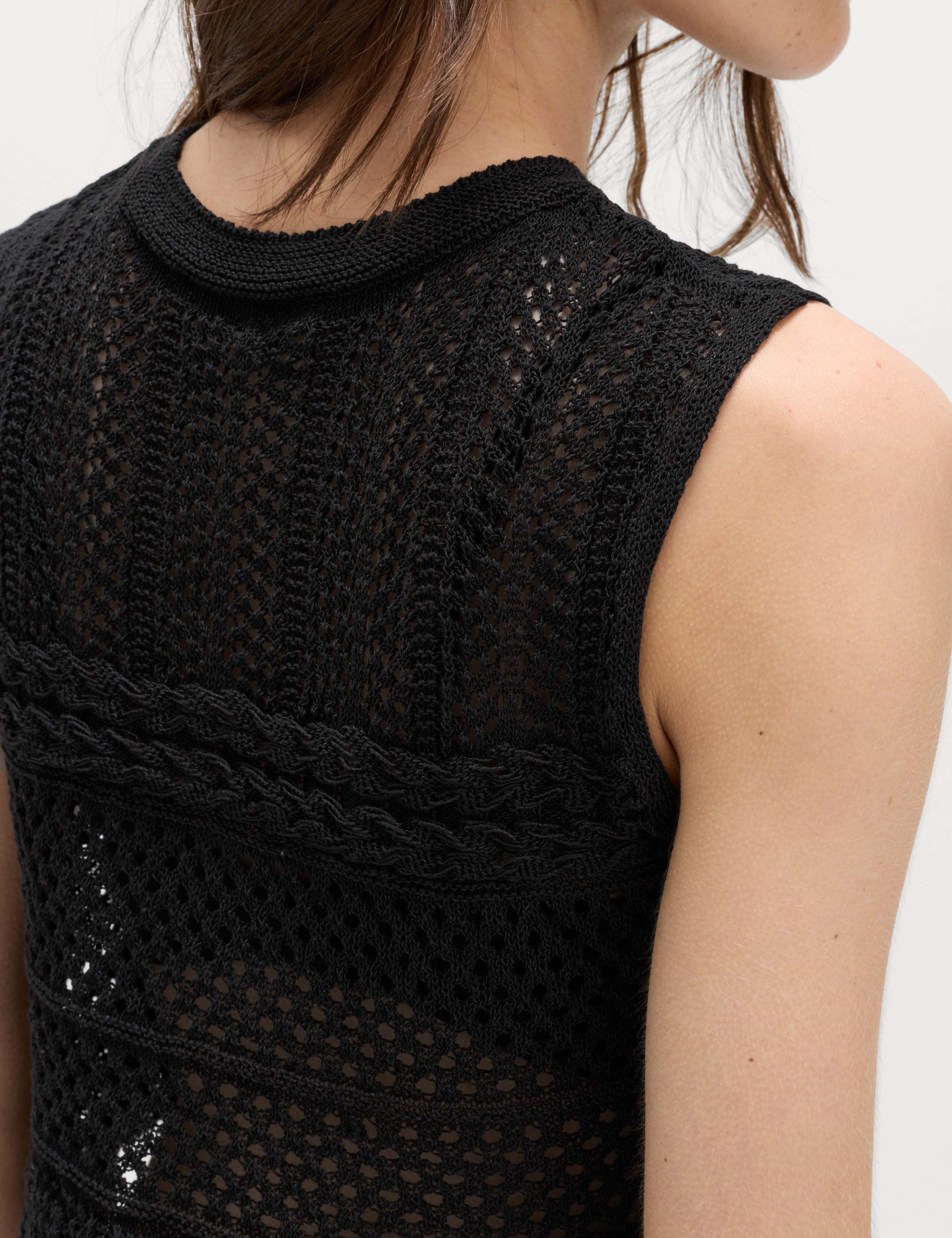 Cotton Rich Pointelle Knitted Vest 4 of 5