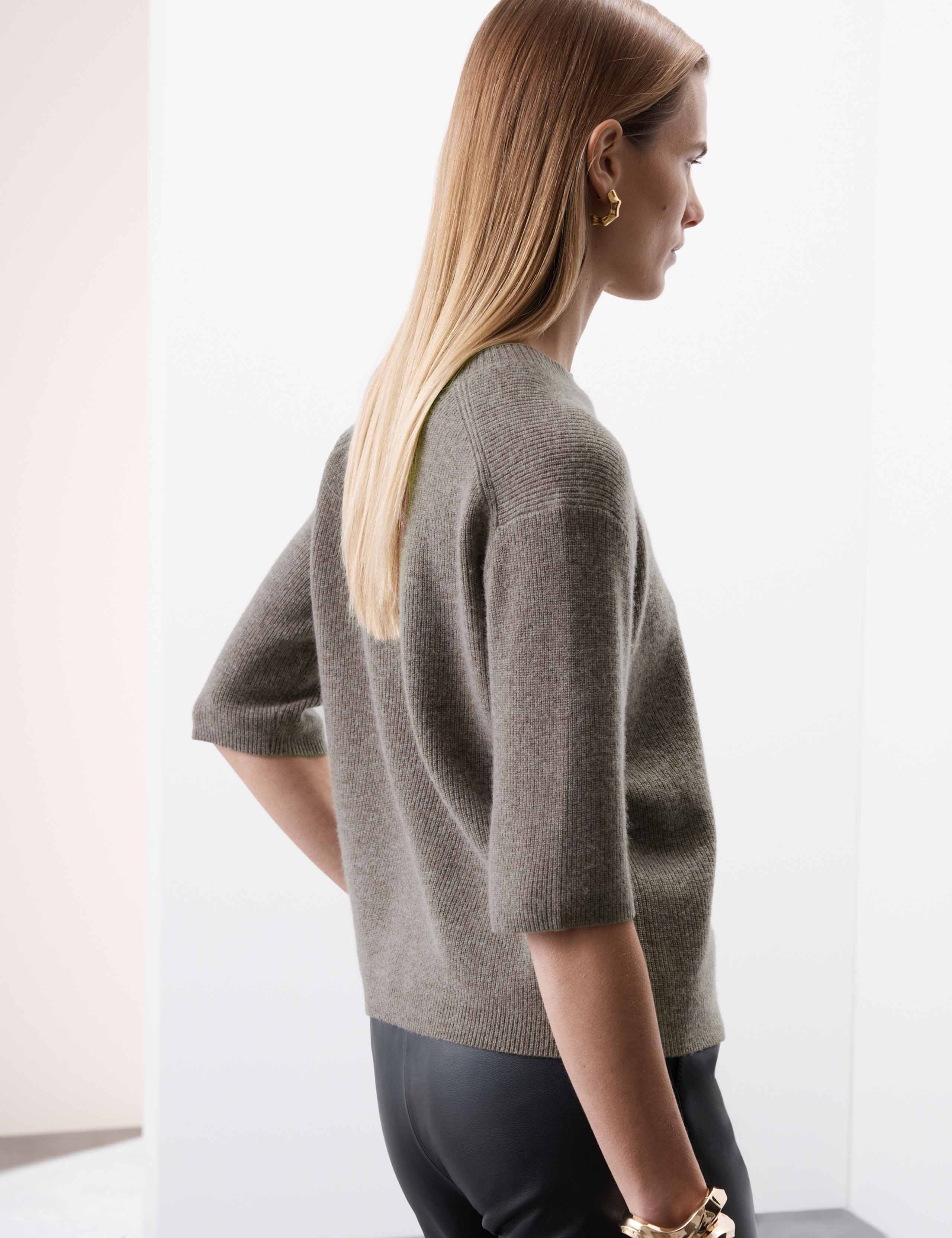 Merino Wool Rich Knitted Top with Cashmere 4 of 7