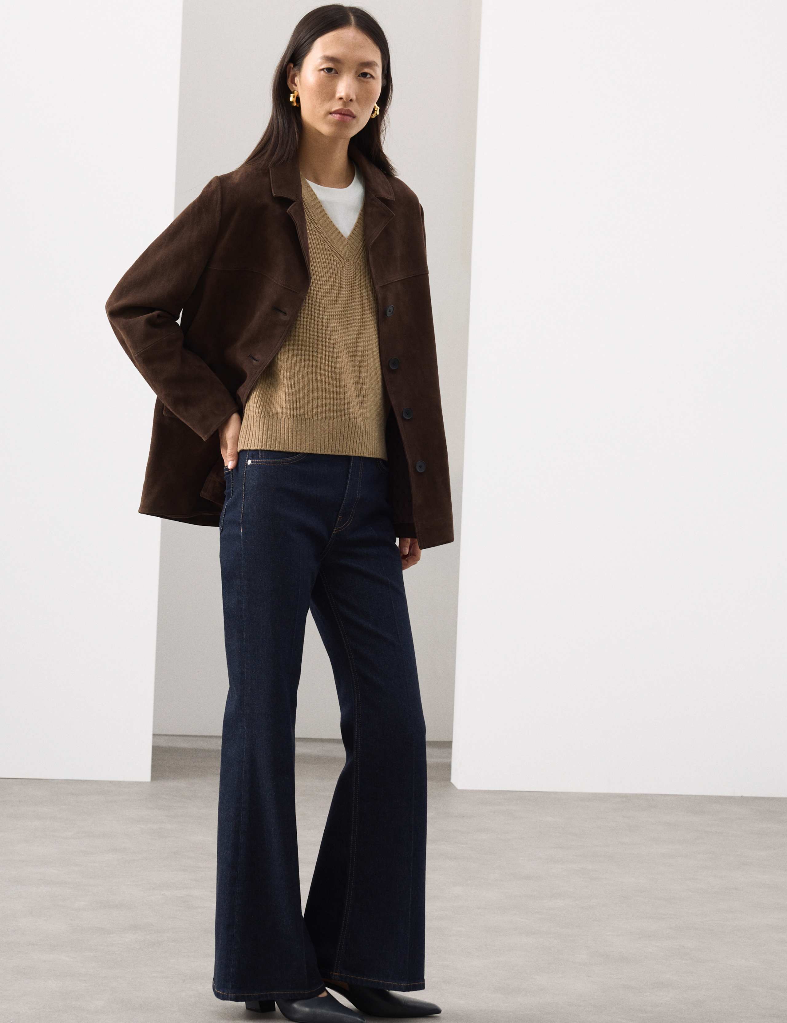 Merino Wool Rich Knitted Vest with Cashmere 3 of 5