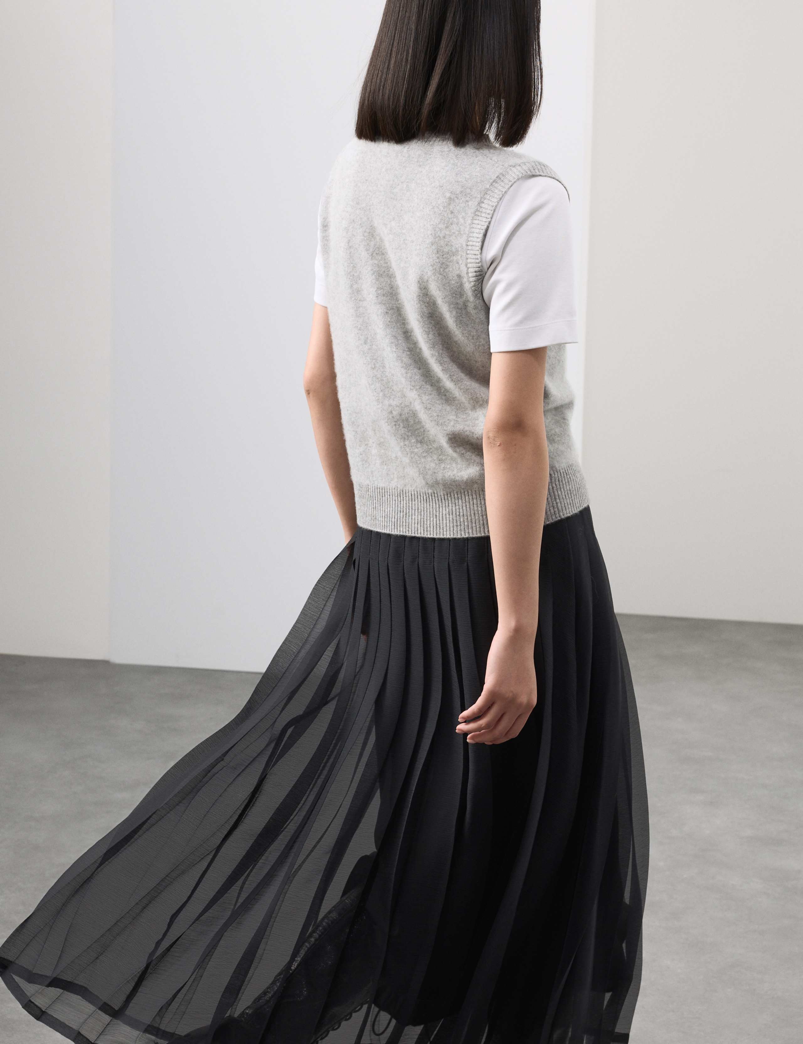 Wool Blend Brushed Tabard with Cashmere 3 of 7