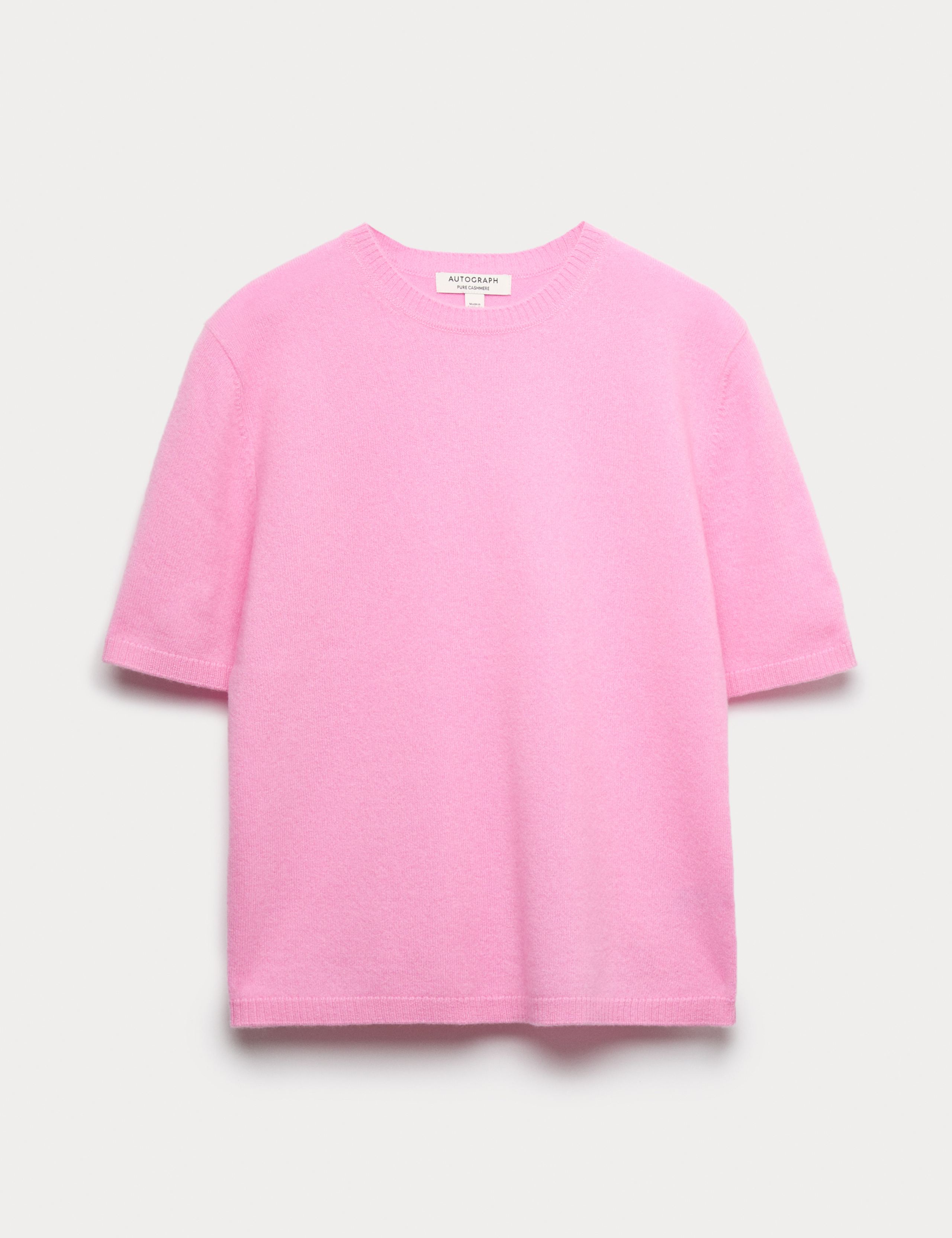 Pure Cashmere Textured Crew Neck Knitted Top 1 of 1