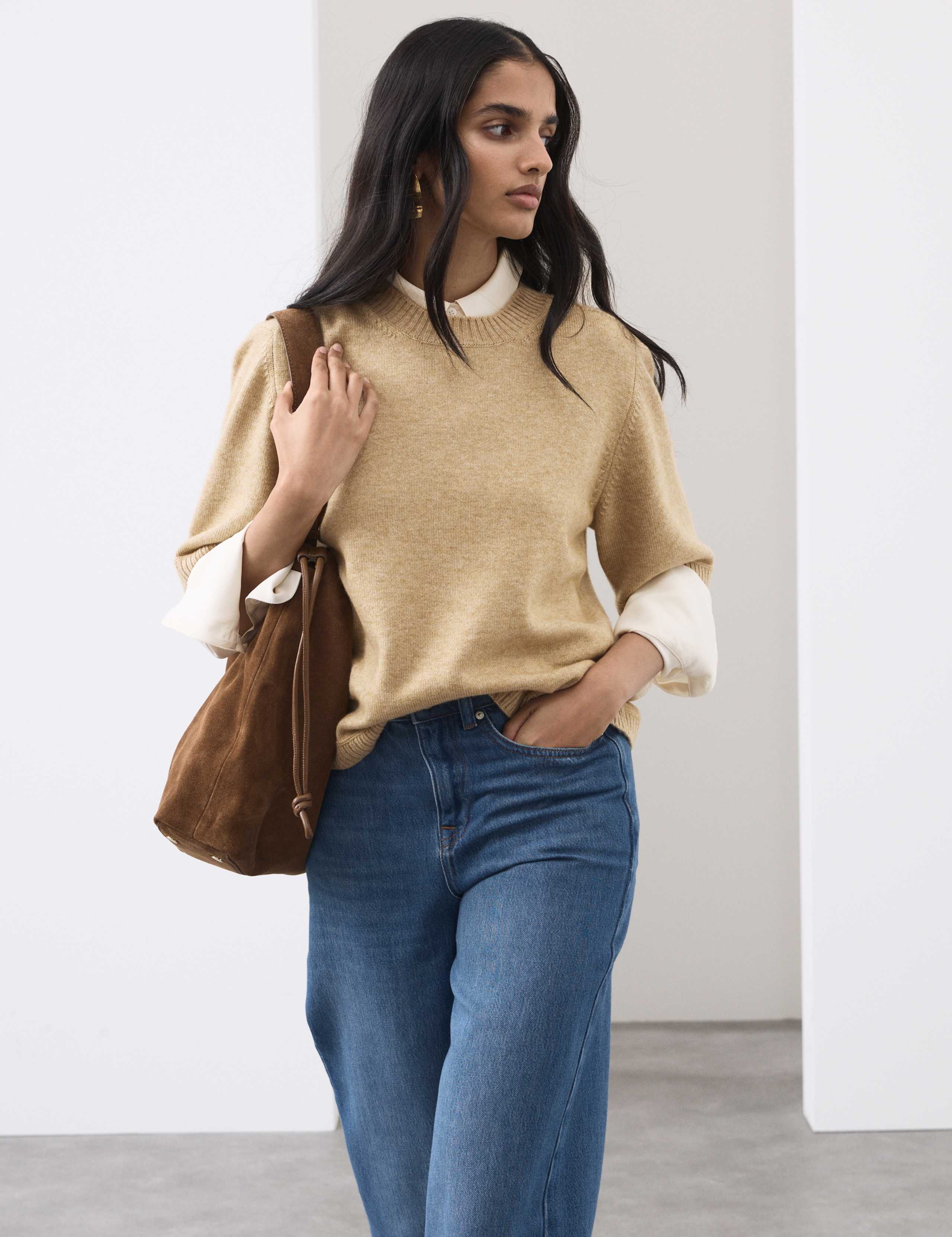 Merino Wool Rich Knitted Top with Cashmere 5 of 6