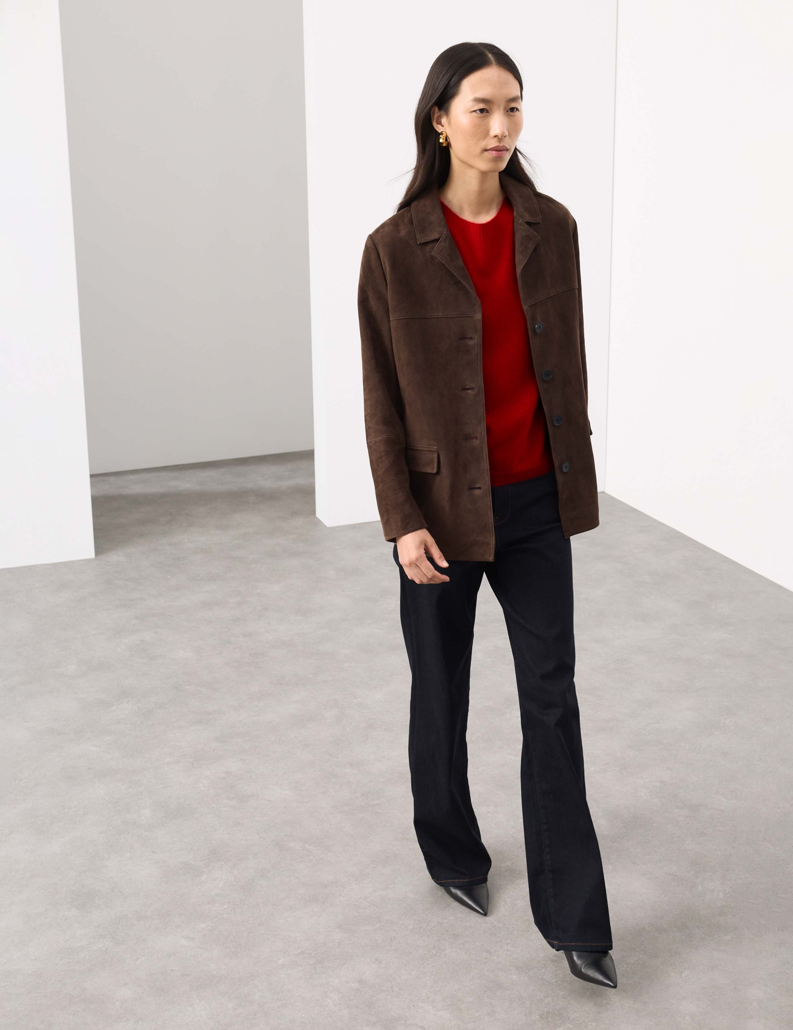 Wool Rich Brushed Knitted Top with Cashmere 3 of 5