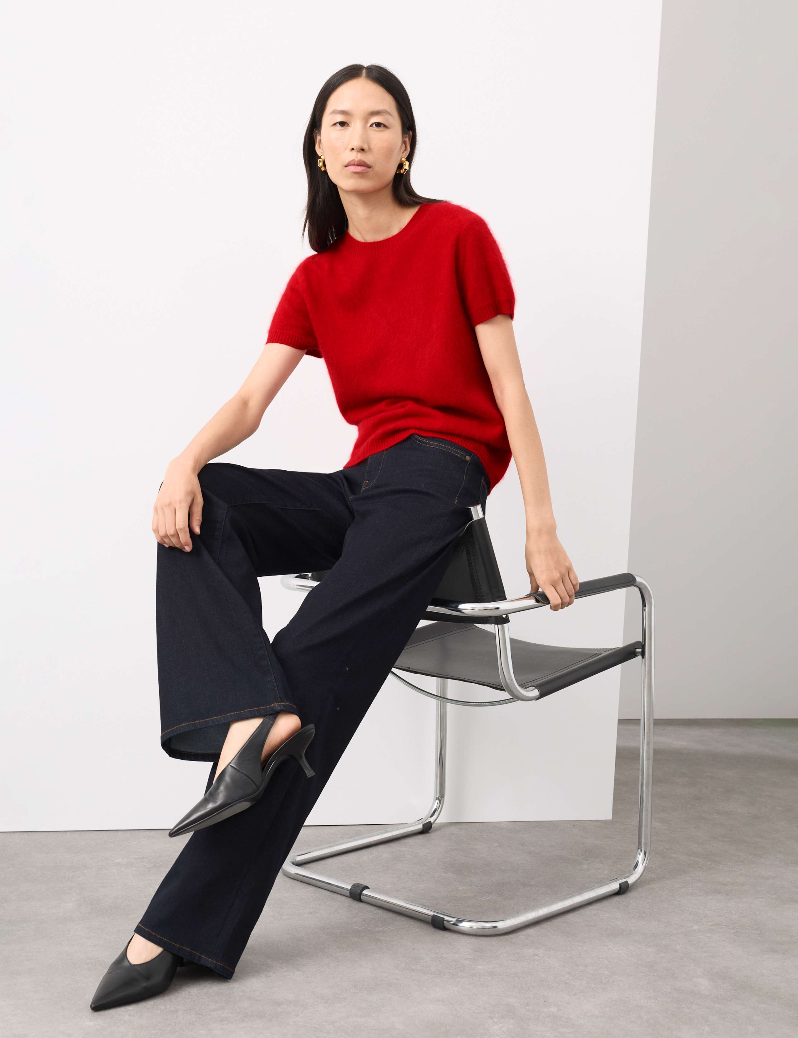 Wool Rich Brushed Knitted Top with Cashmere 4 of 5