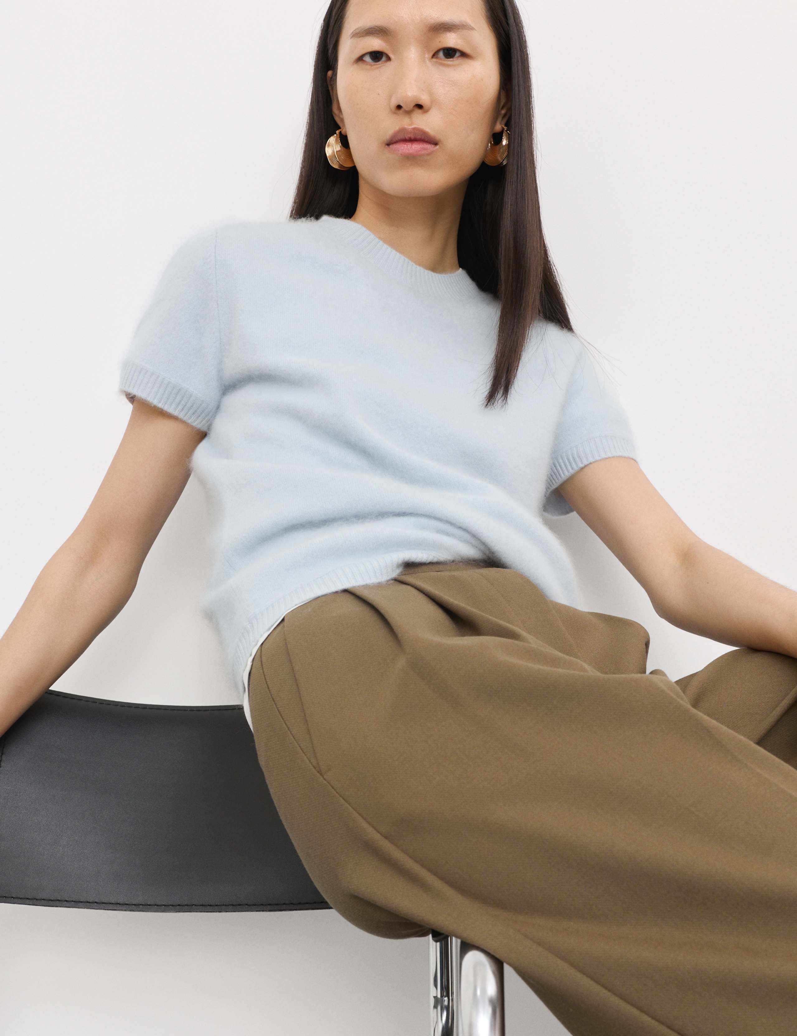 Wool Rich Brushed Knitted Top with Cashmere 6 of 6