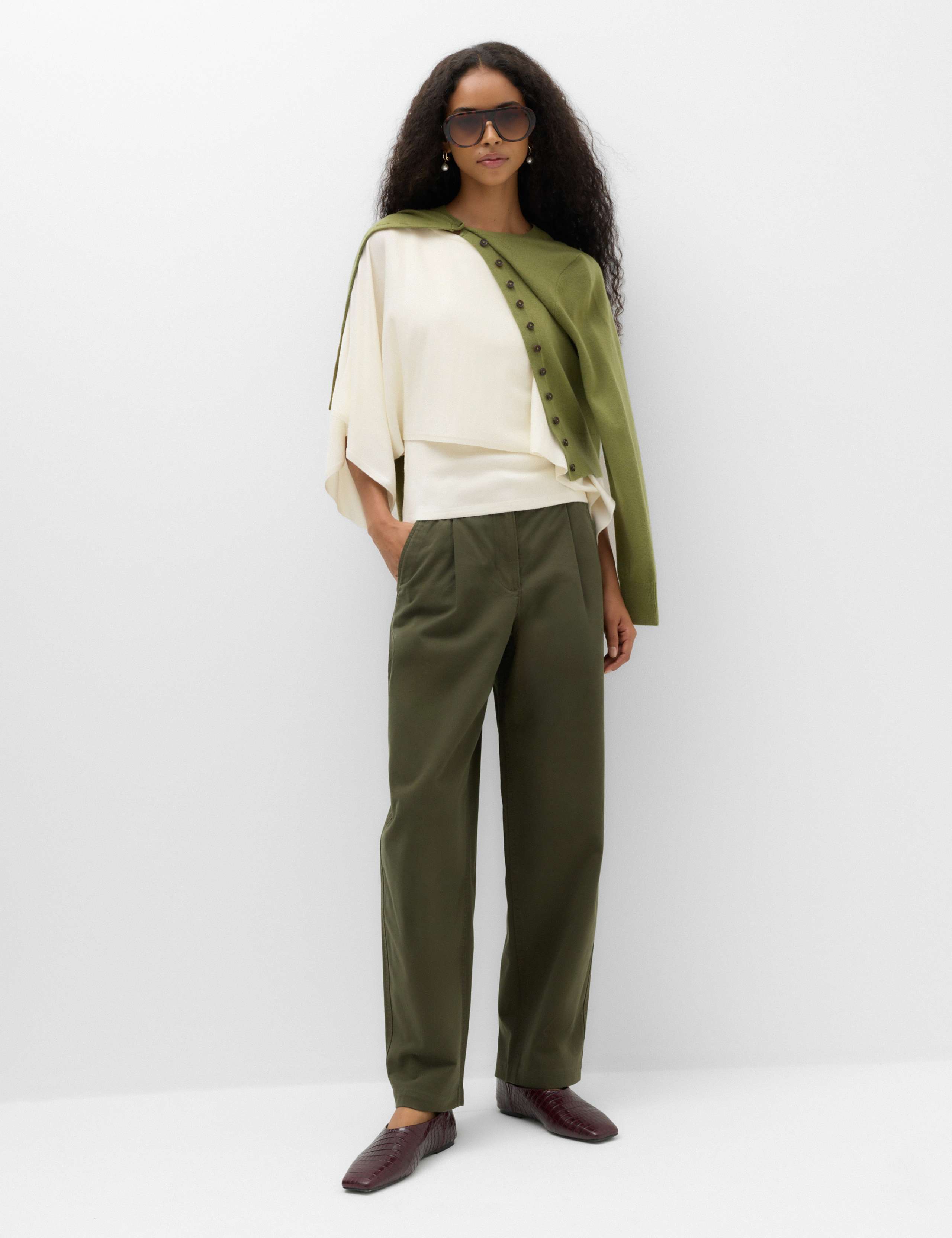 Slash Neck Cape Knitted Top 4 of 6