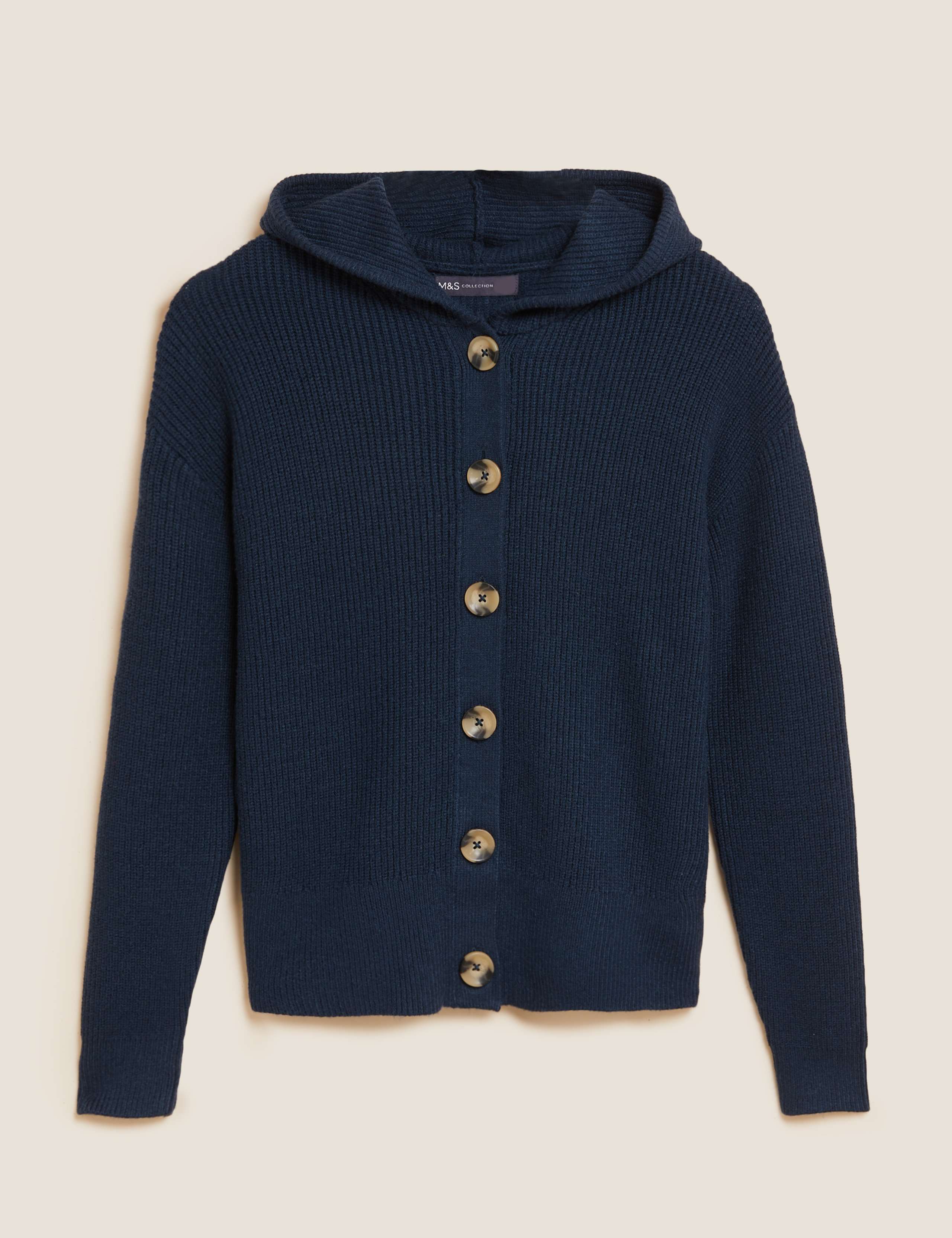 Soft Touch Ribbed Hooded Cardigan 2 of 7