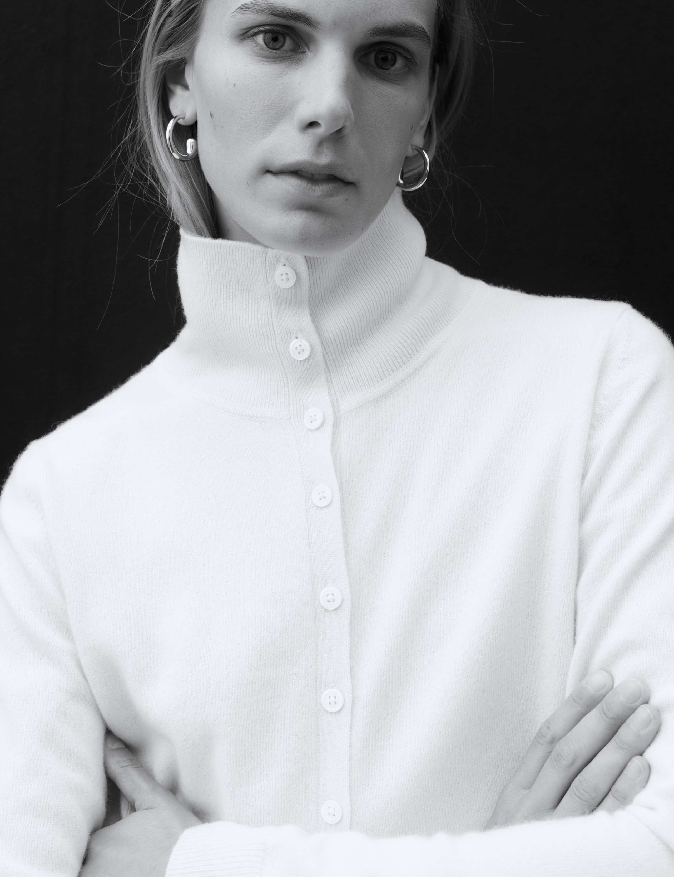 Pure Cashmere Funnel Neck Cardigan 5 of 7