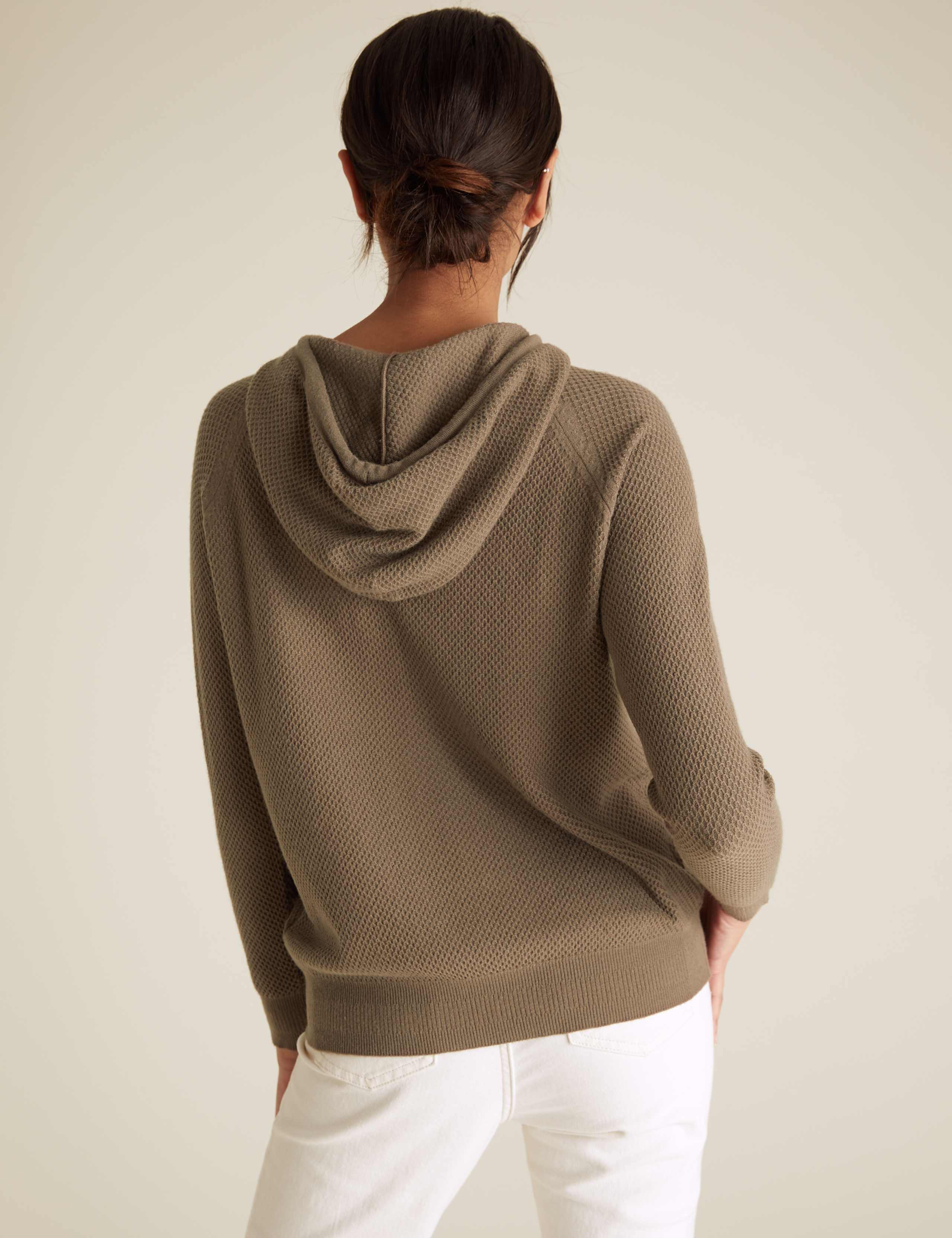 Soft Touch Textured Knitted Hoodie 5 of 5