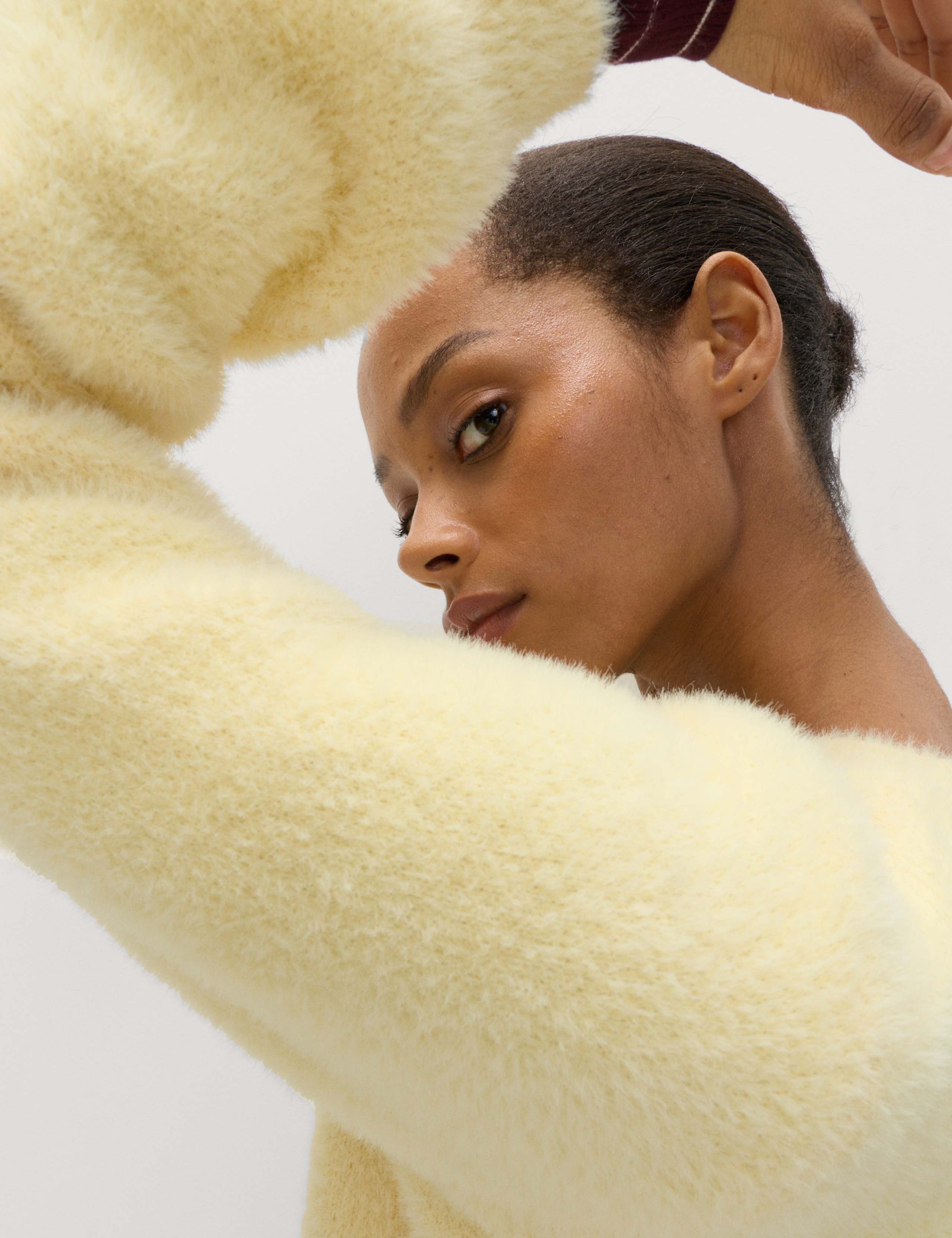 Fluffy Crew Neck Knitted Jumper 4 of 6