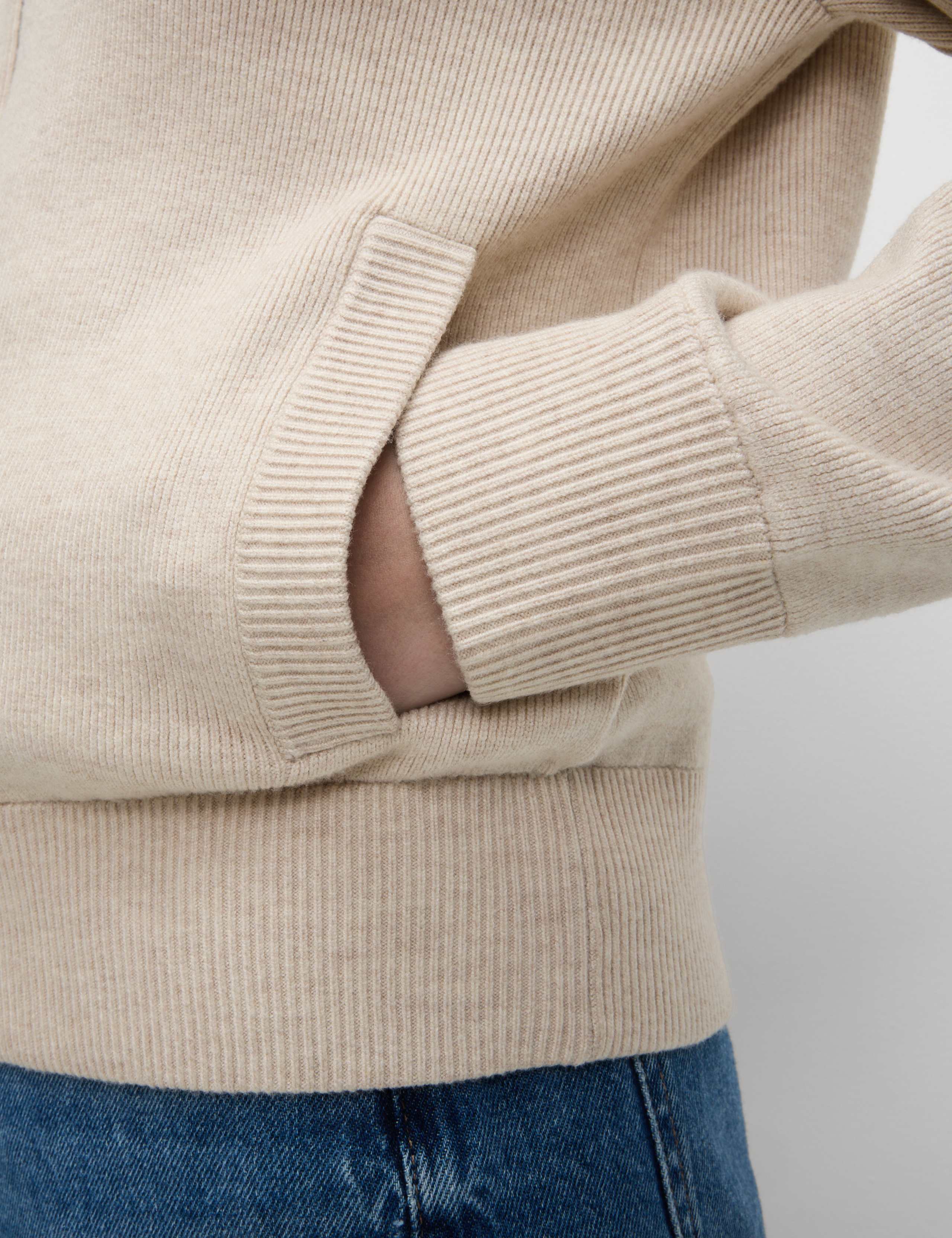 Textured Relaxed Fit Bomber Cardigan 5 of 6