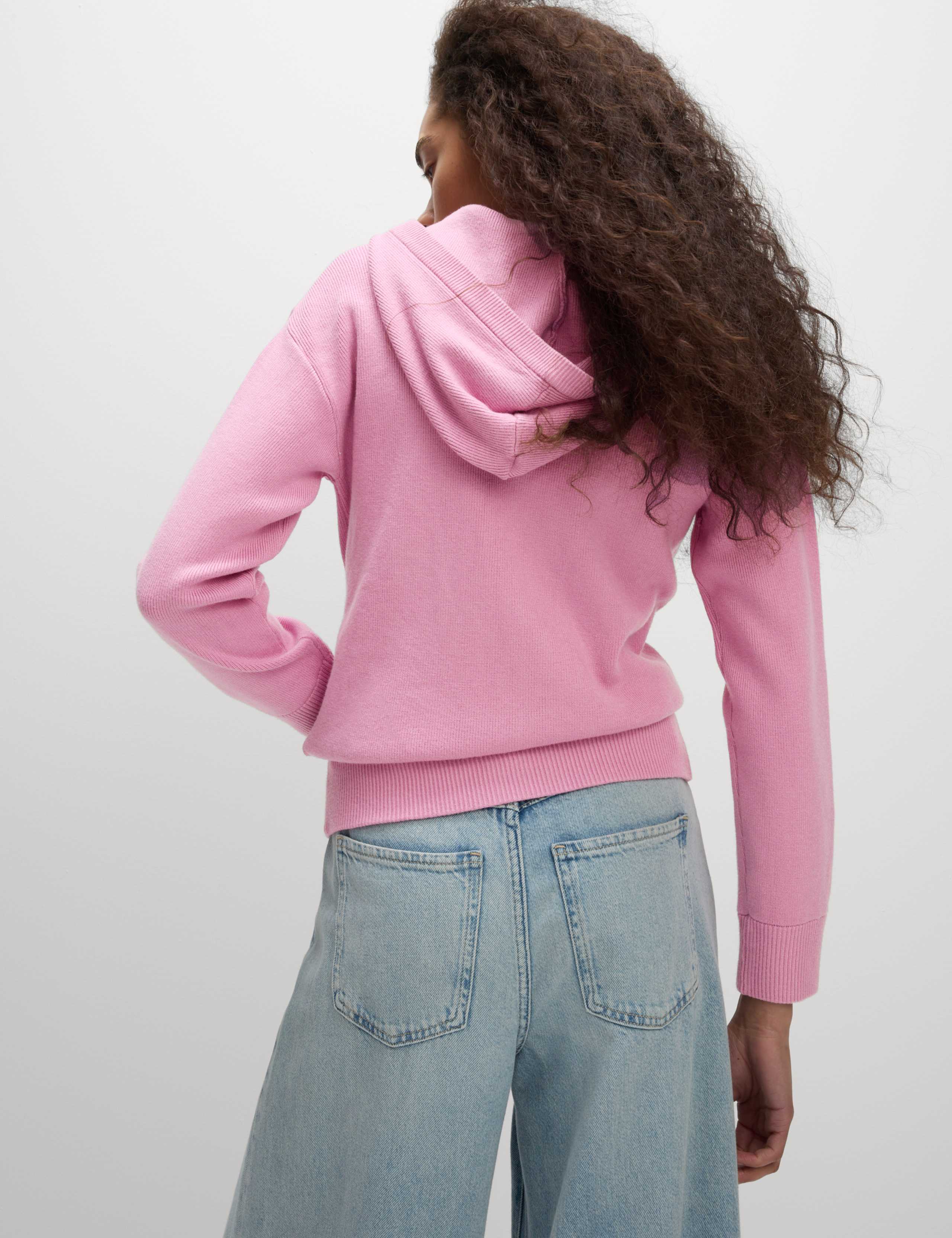 Soft Touch Knitted Zip Up Hoodie 5 of 6