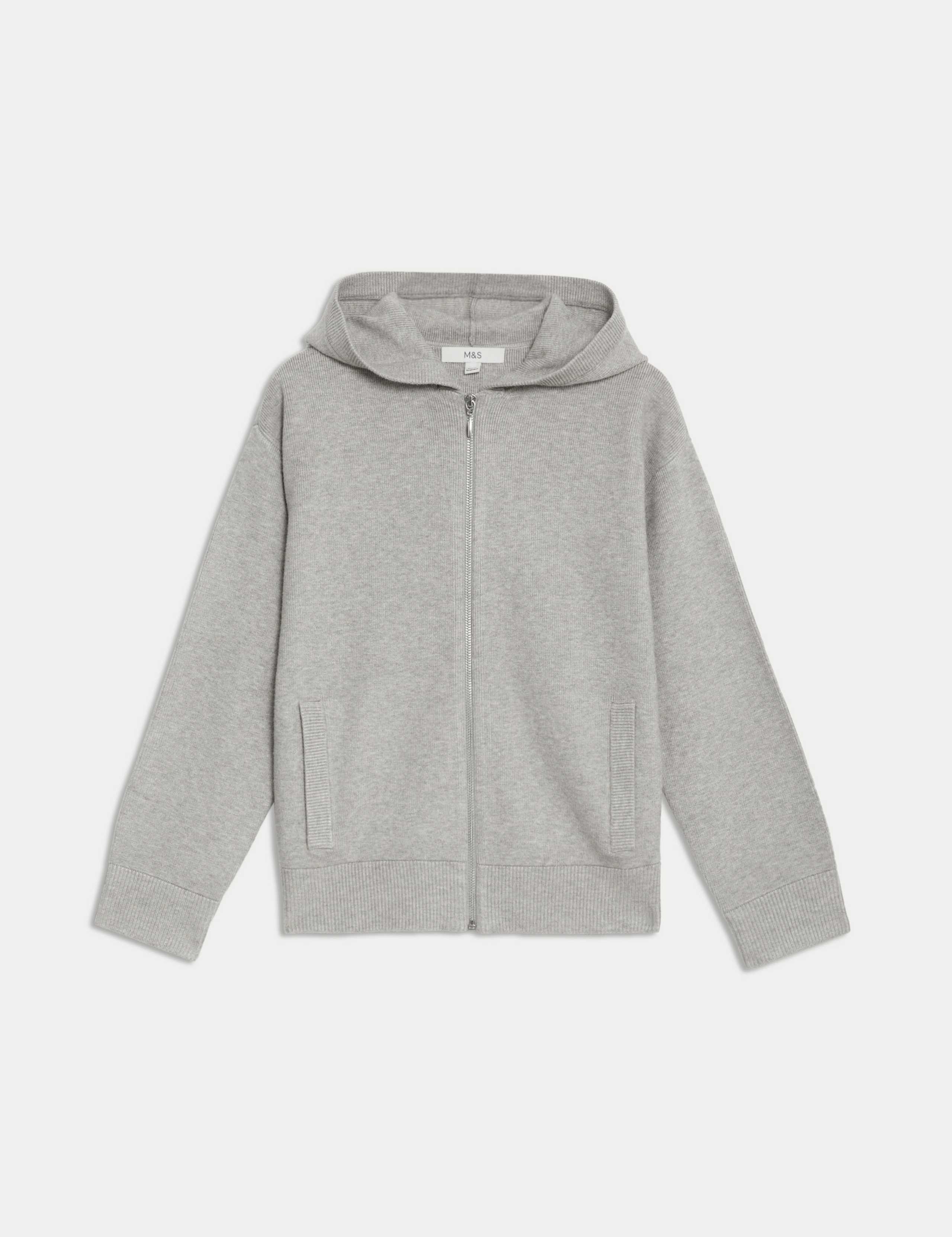 Soft Touch Knitted Zip Up Hoodie 2 of 8