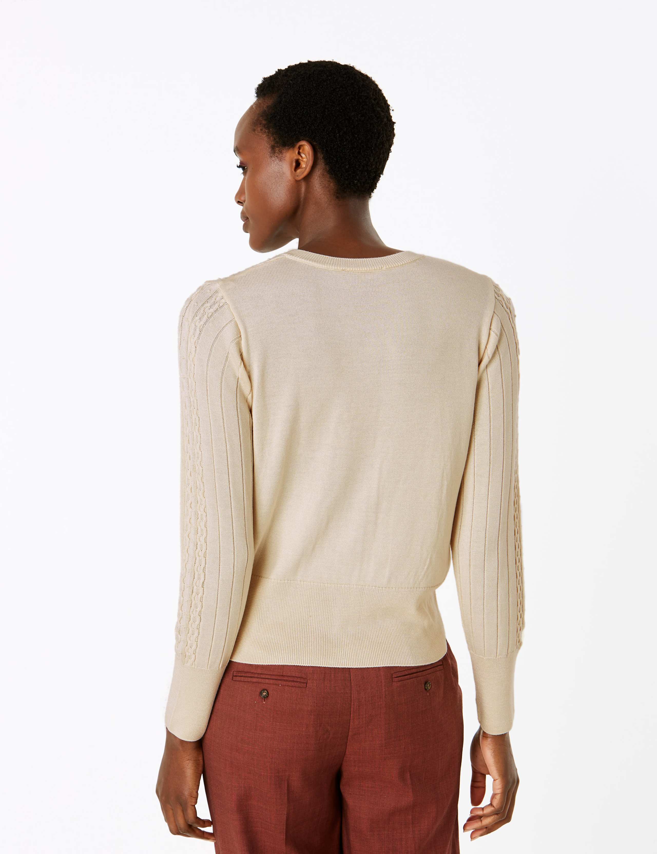 Textured Stitch Button Front Cardigan 4 of 4
