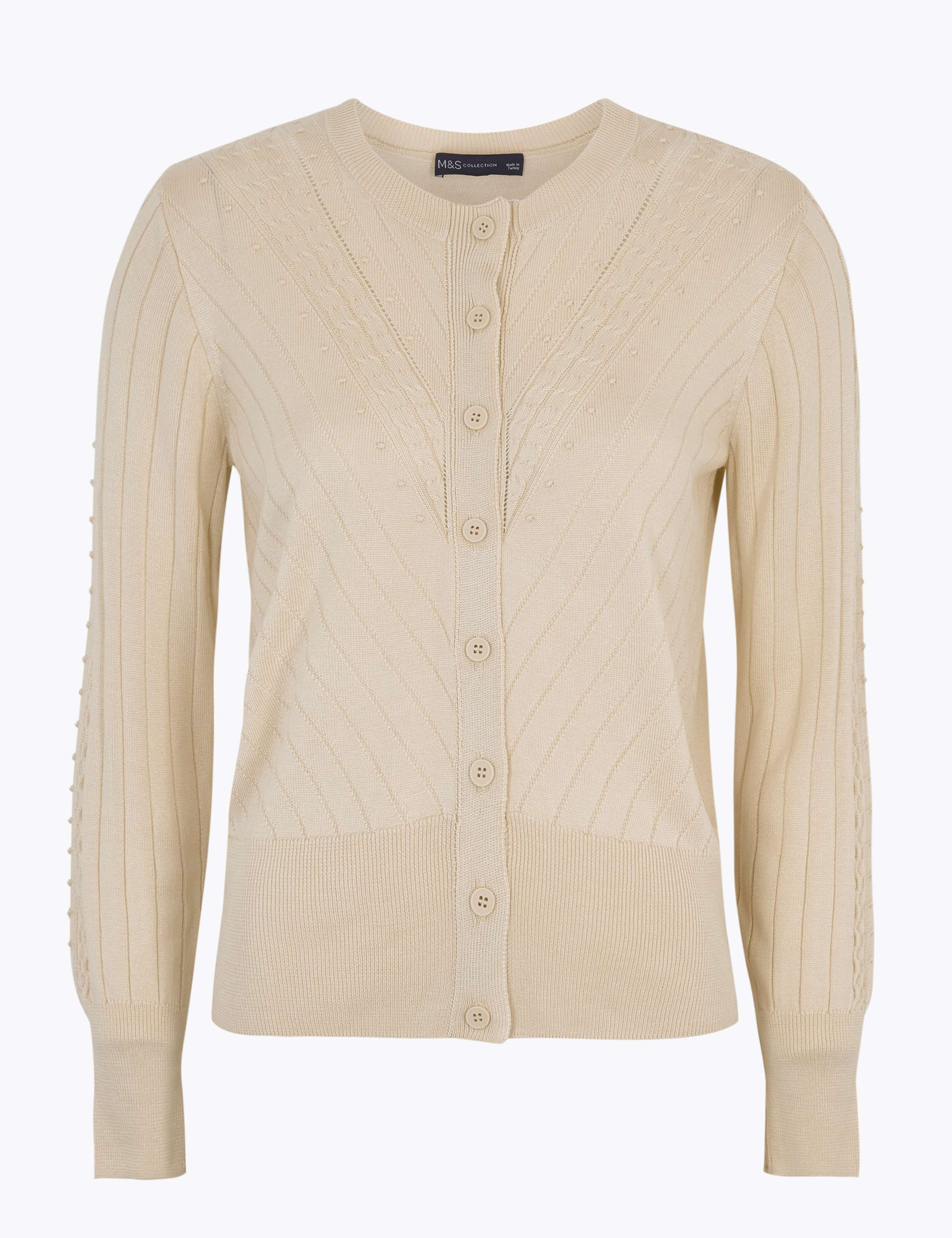 Textured Stitch Button Front Cardigan 2 of 4