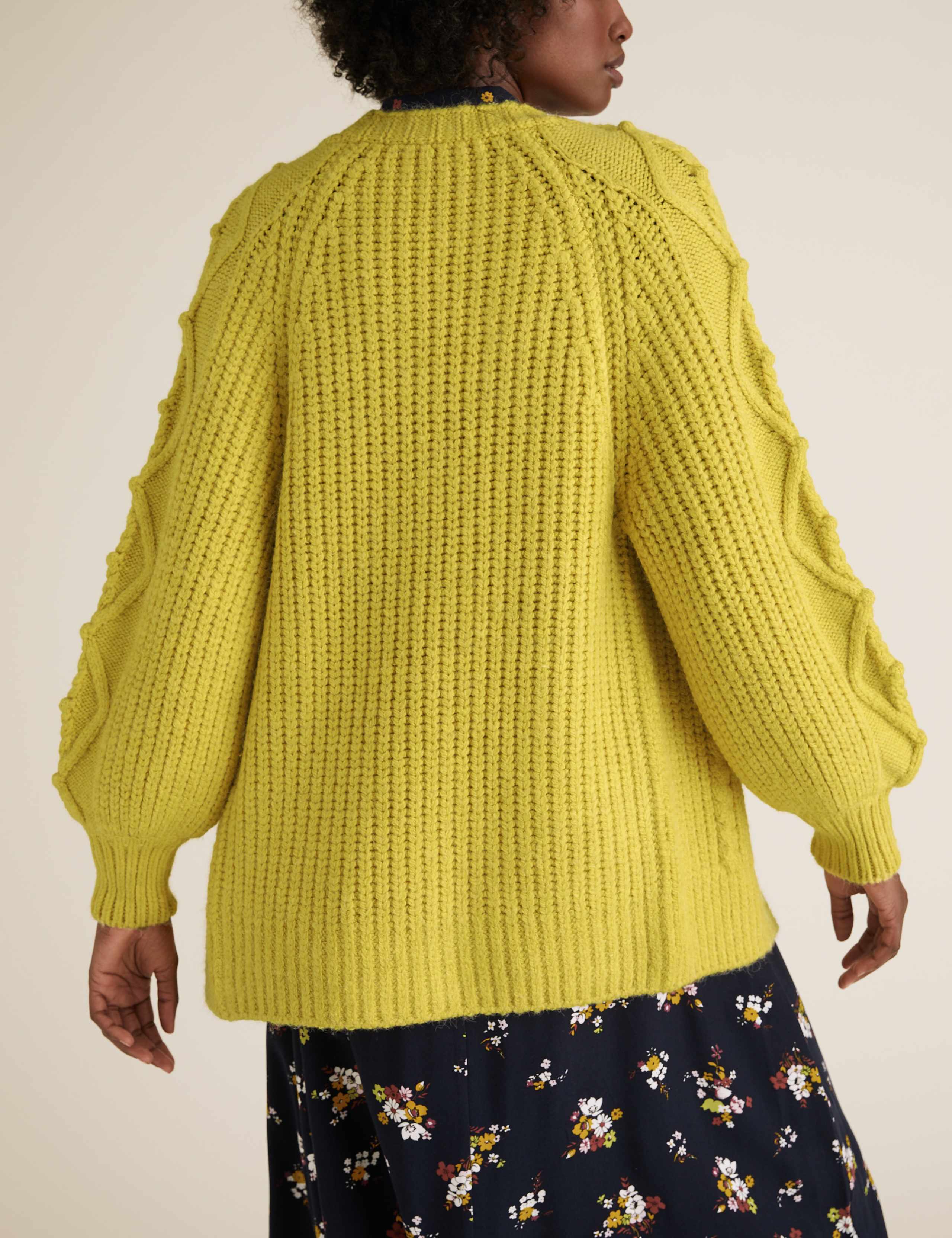 Cable Knit Relaxed Longline Cardigan 4 of 5
