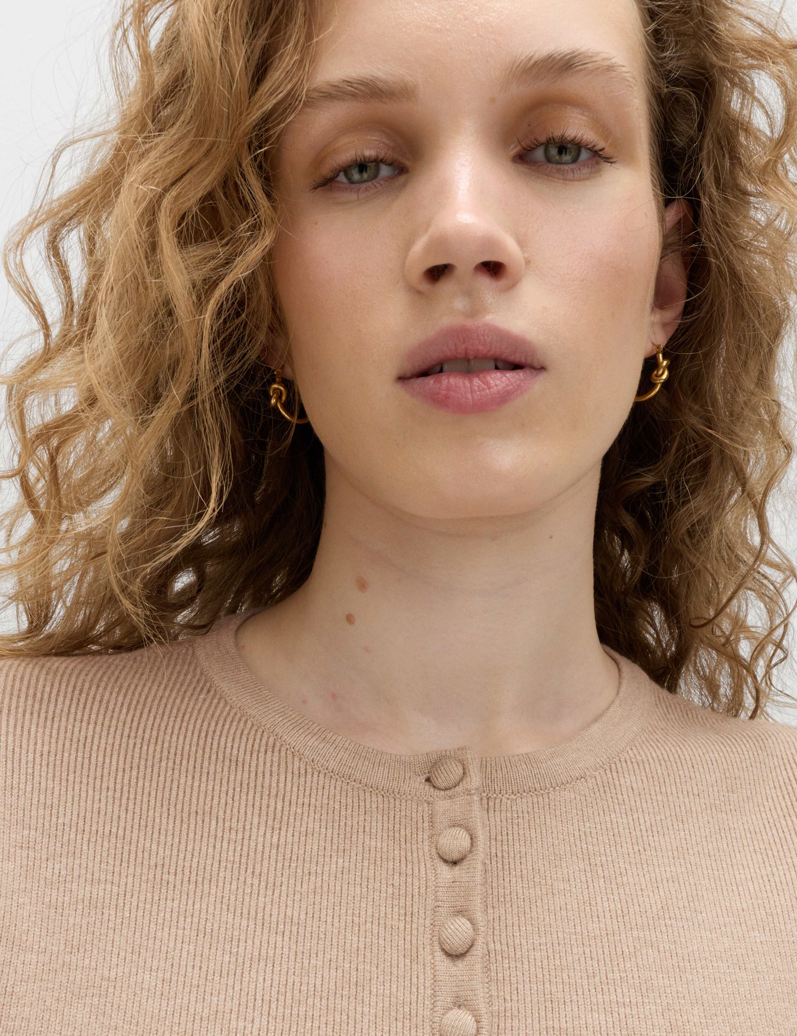 Soft Touch Crew Neck Peplum Fitted Cardigan 4 of 6