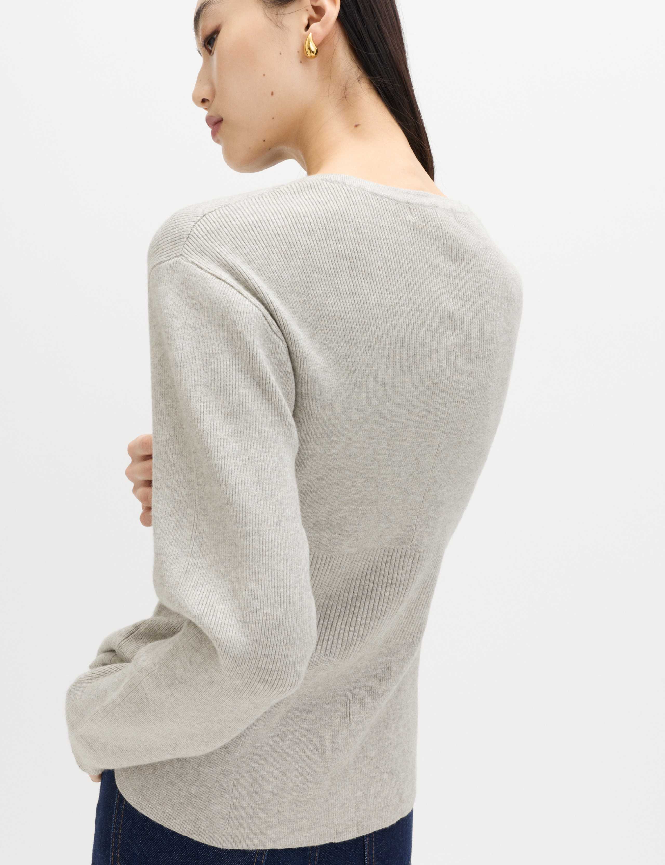 Soft Touch Crew Neck Peplum Fitted Cardigan 7 of 7