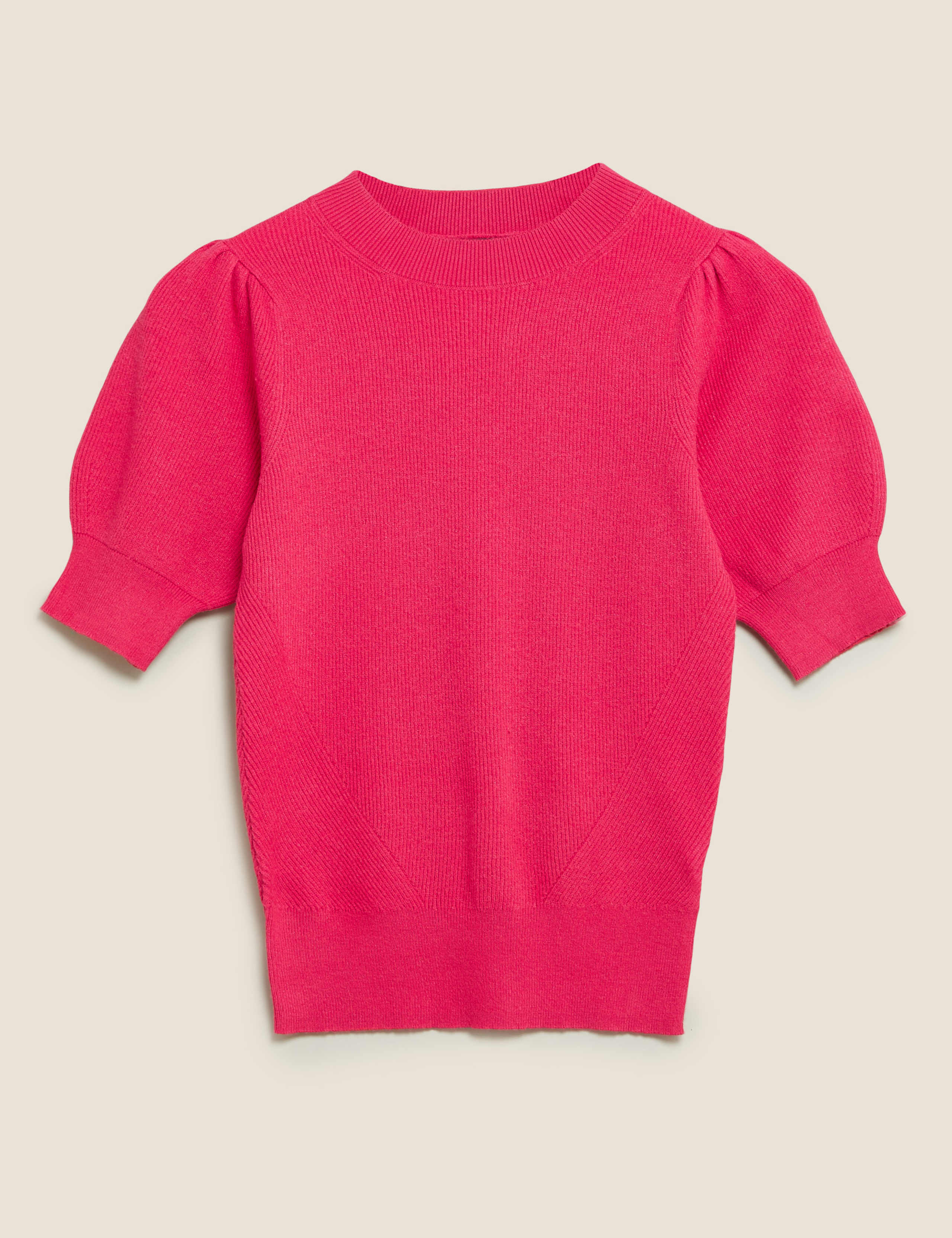 Soft Touch Knitted Puff Sleeve Top 2 of 5