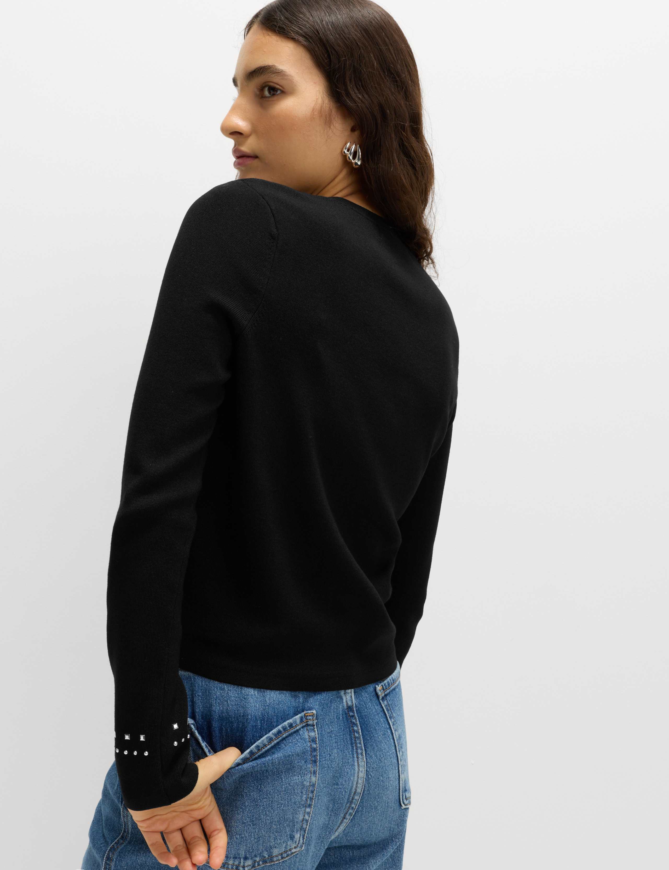 Stud Embellished Crew Neck Jumper 4 of 5
