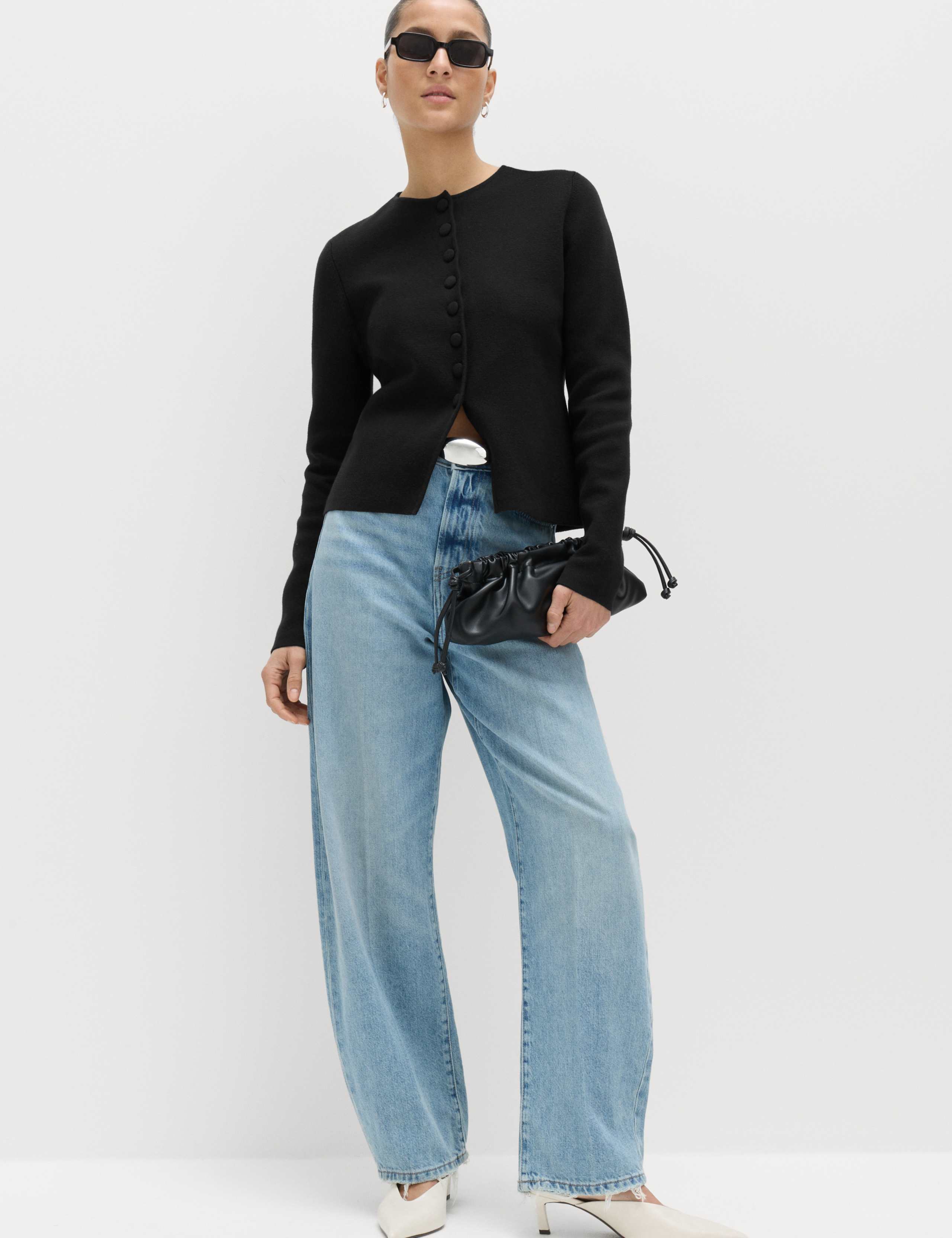 Cotton Rich Slim Fit Knitted Jacket 3 of 6