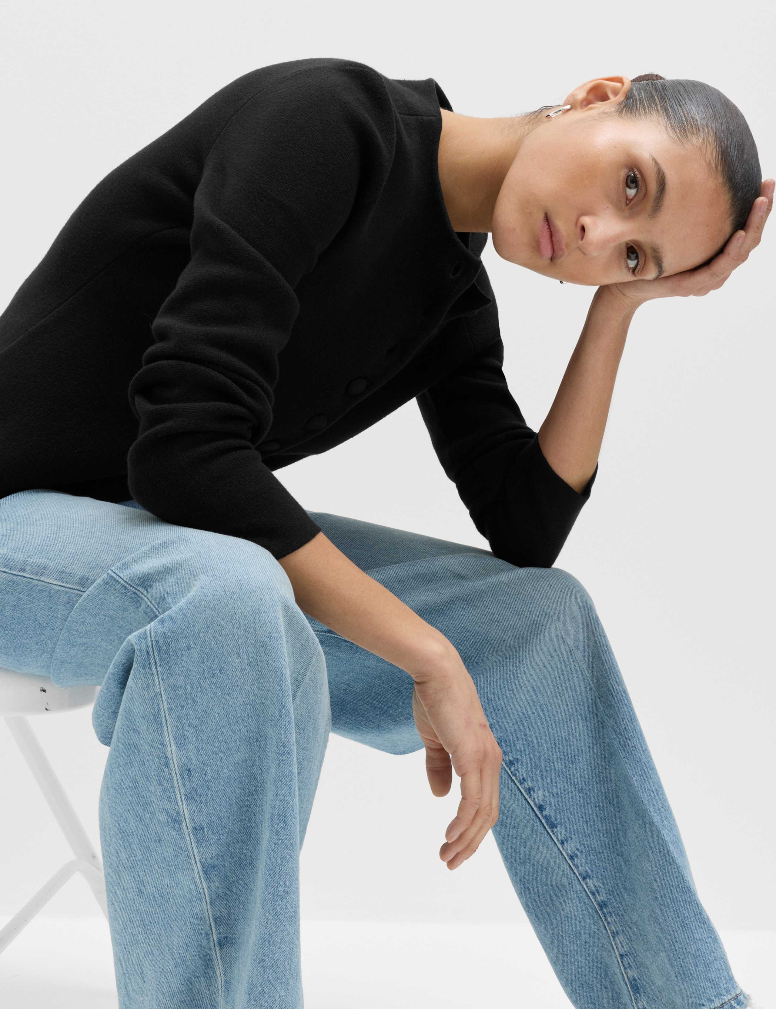 Cotton Rich Slim Fit Knitted Jacket 5 of 6