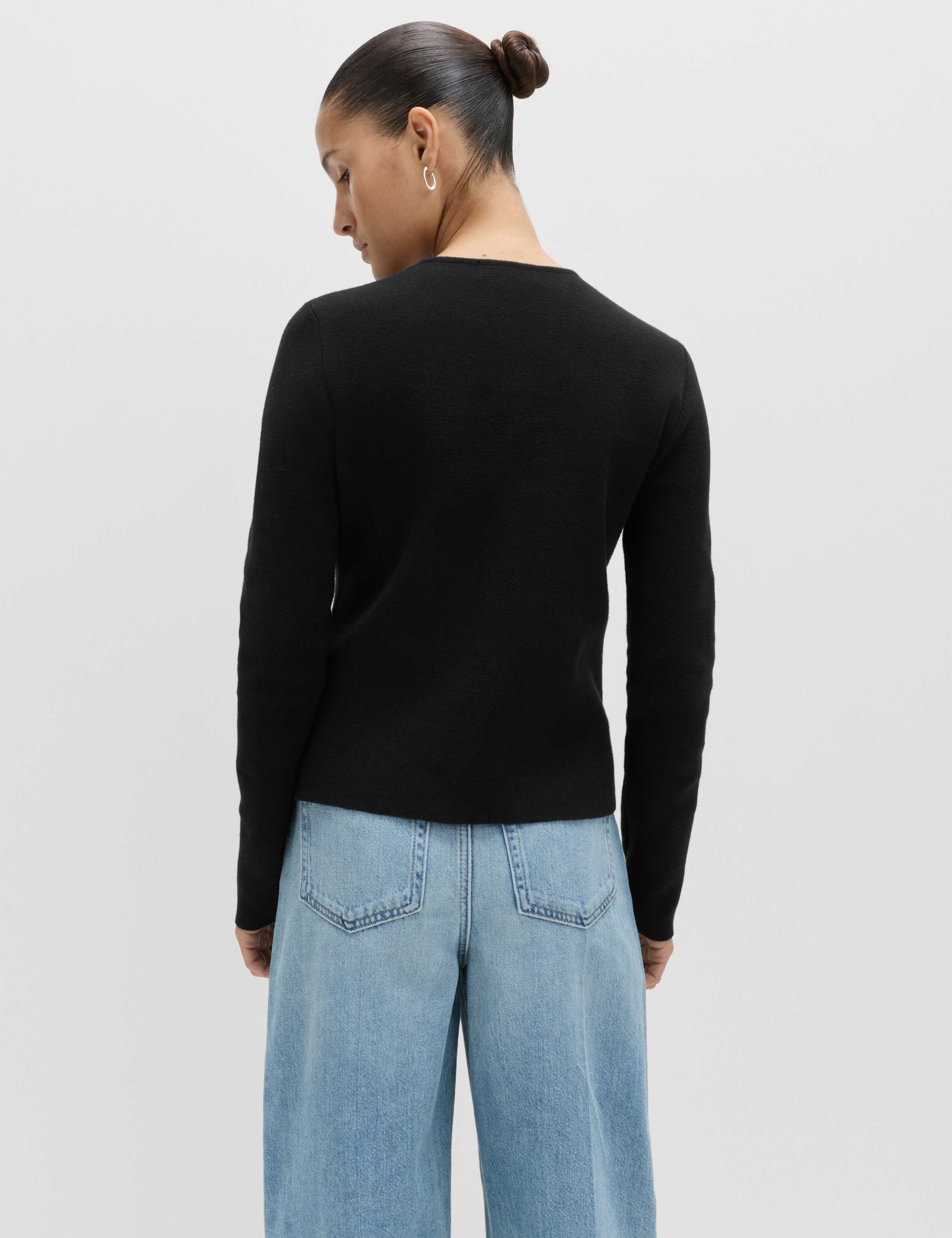 Cotton Rich Slim Fit Knitted Jacket 6 of 6