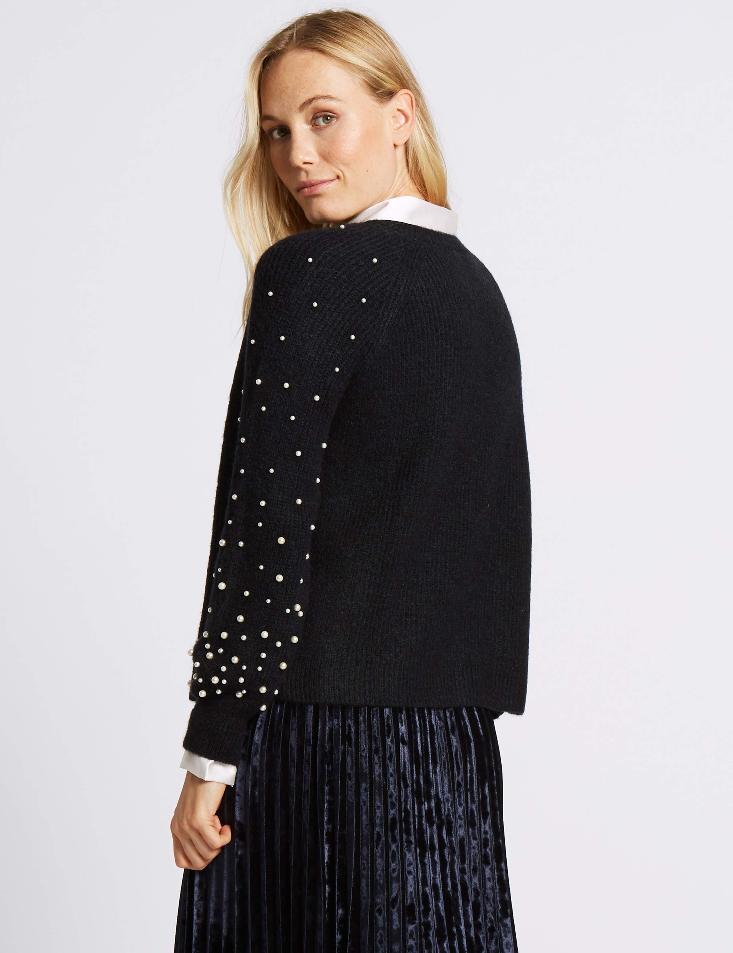 Pearl Sleeve Open Front Cardigan 4 of 4