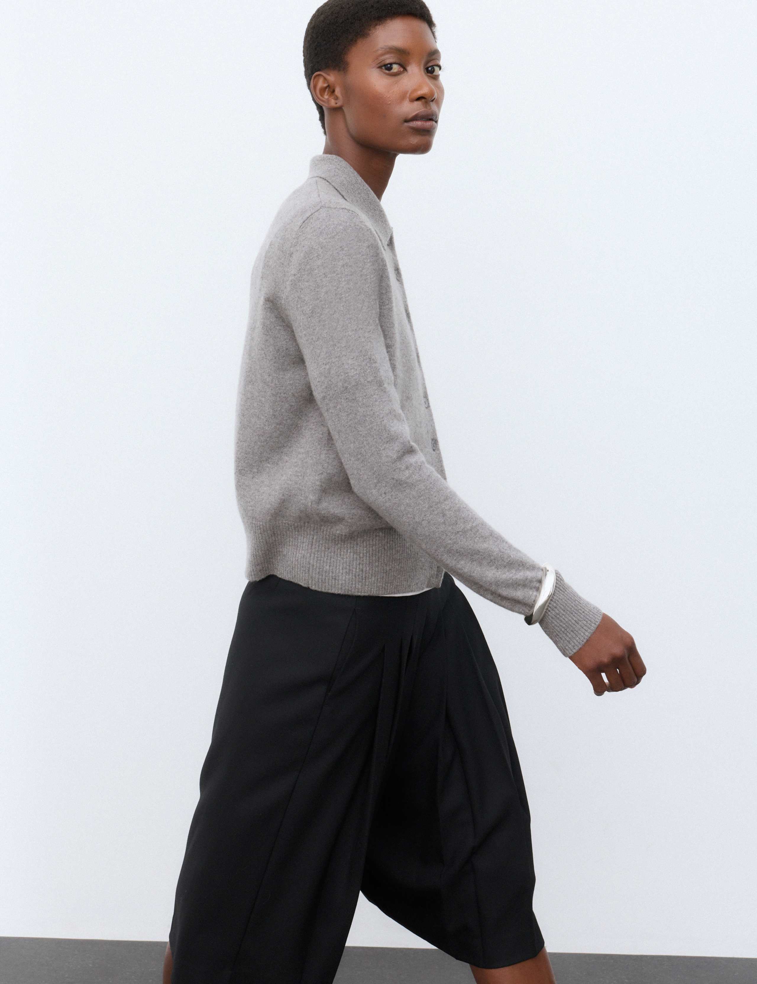 Pure Cashmere Collared Button Through Cardigan 5 of 7