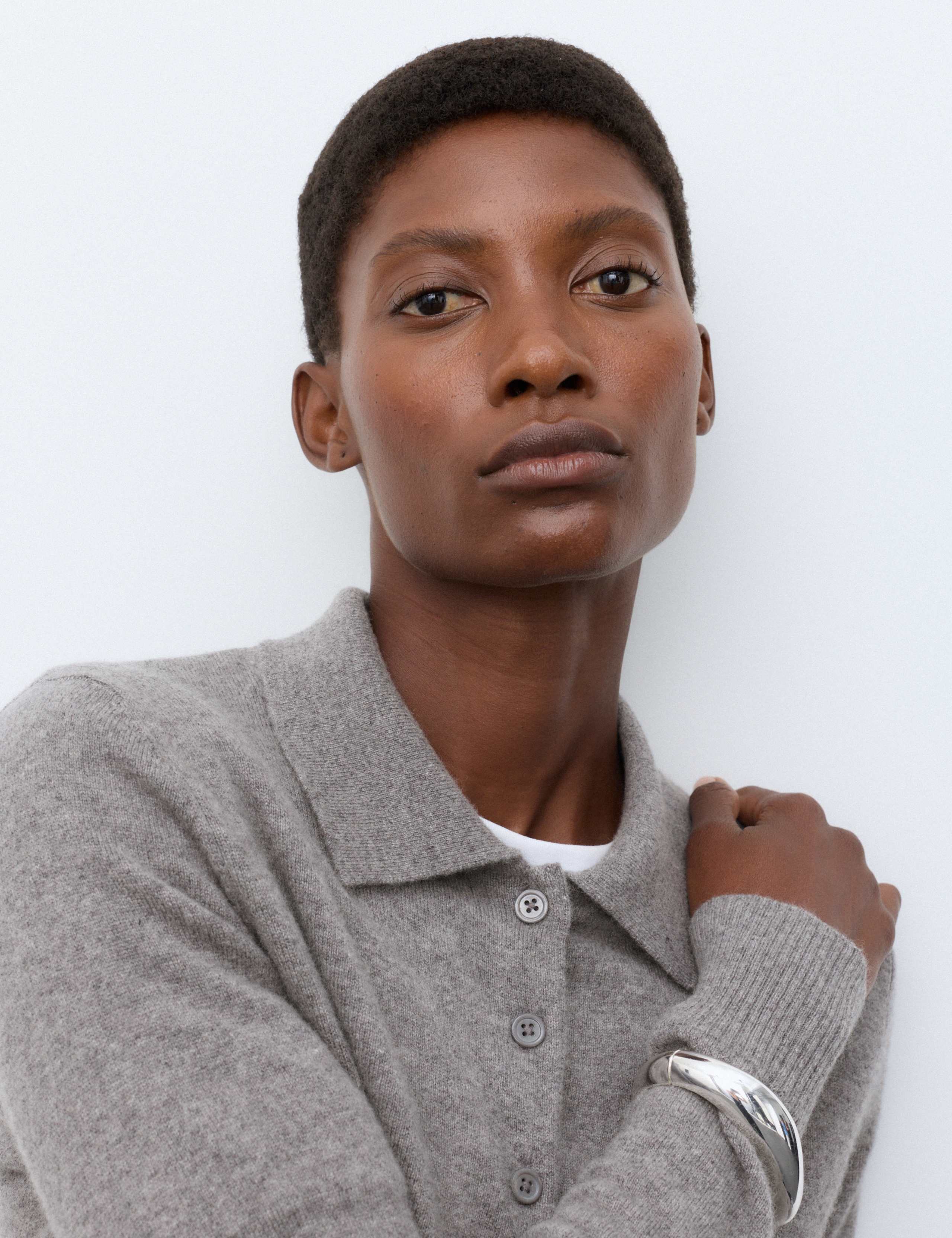 Pure Cashmere Collared Button Through Cardigan 6 of 7