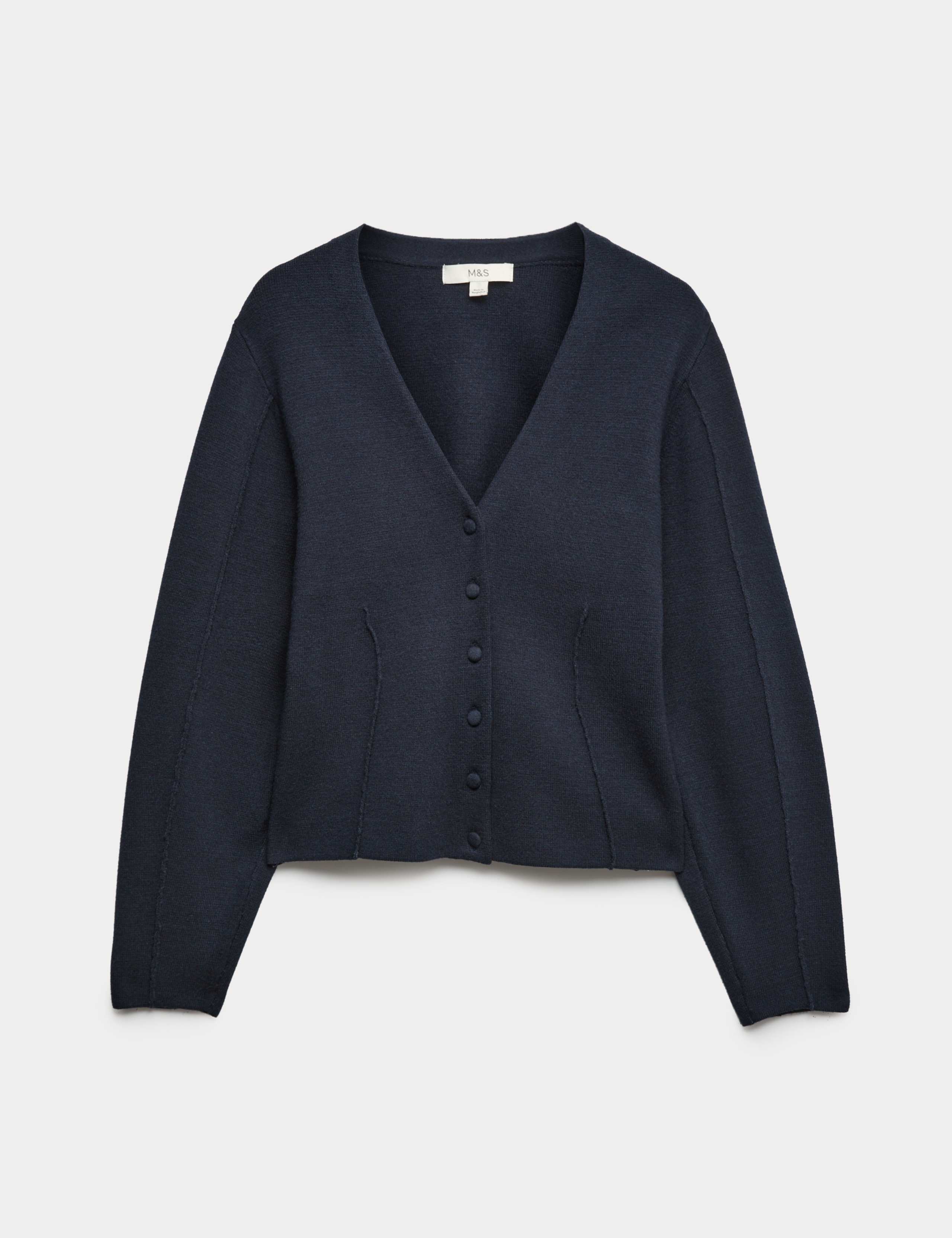 V-Neck Waisted Slim Fit Cardigan 2 of 6