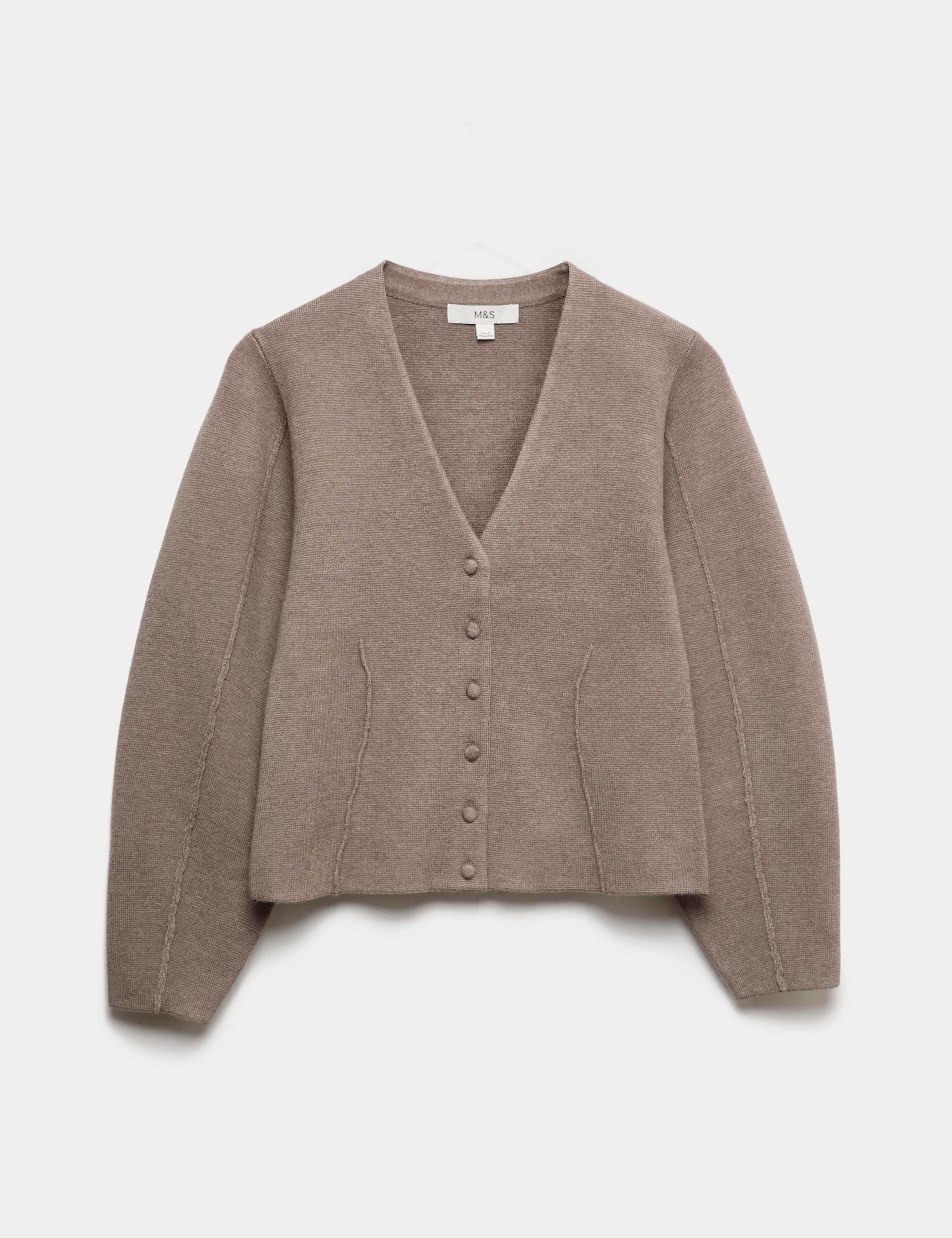 V-Neck Waisted Slim Fit Cardigan 2 of 5