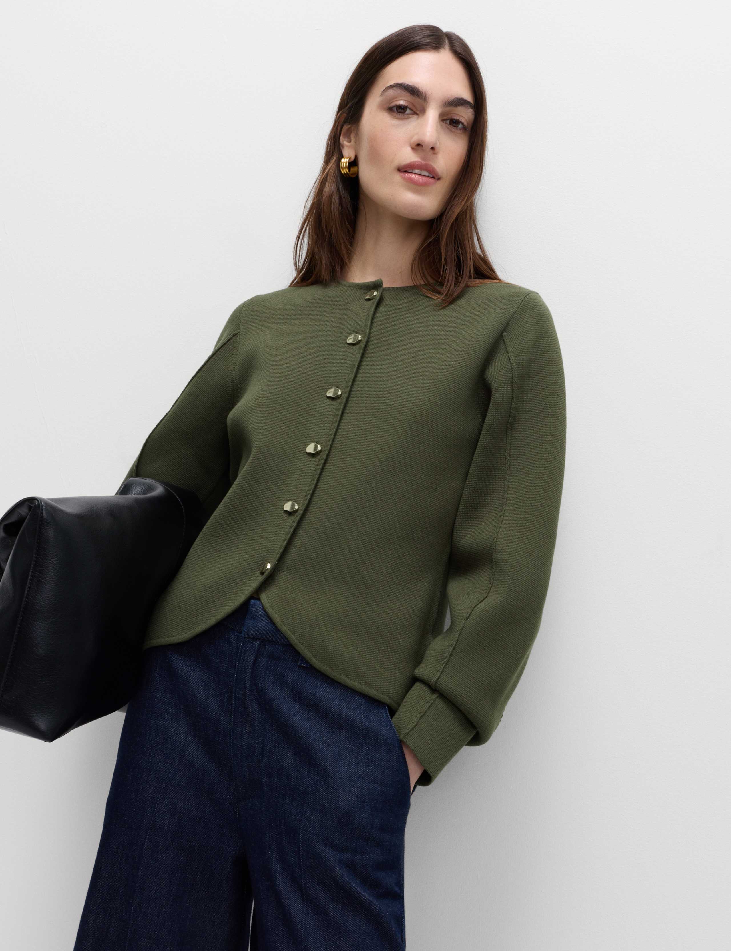 Soft Touch Waisted Fitted Cardigan 1 of 5