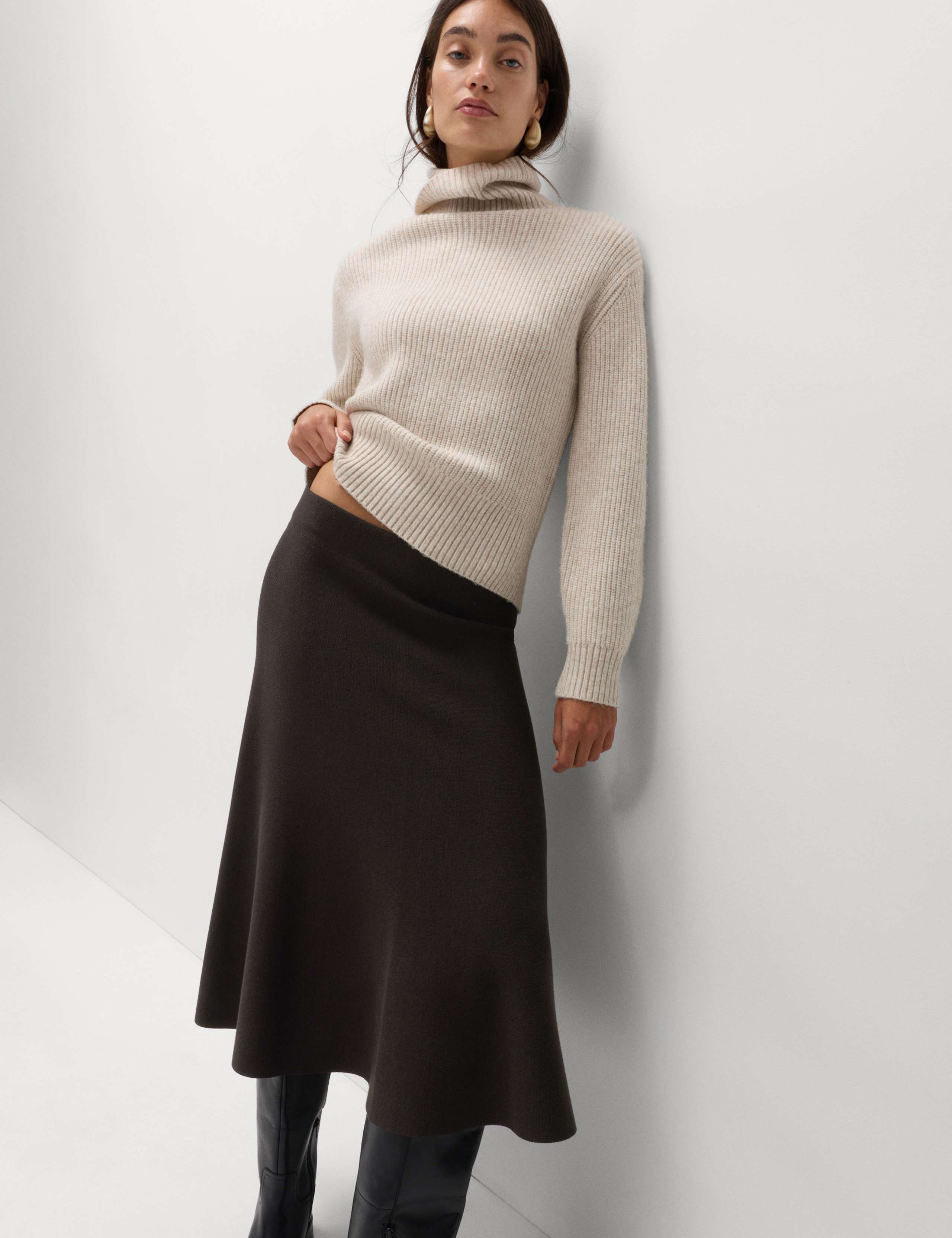 Soft Touch Knitted Midi Skirt 1 of 6