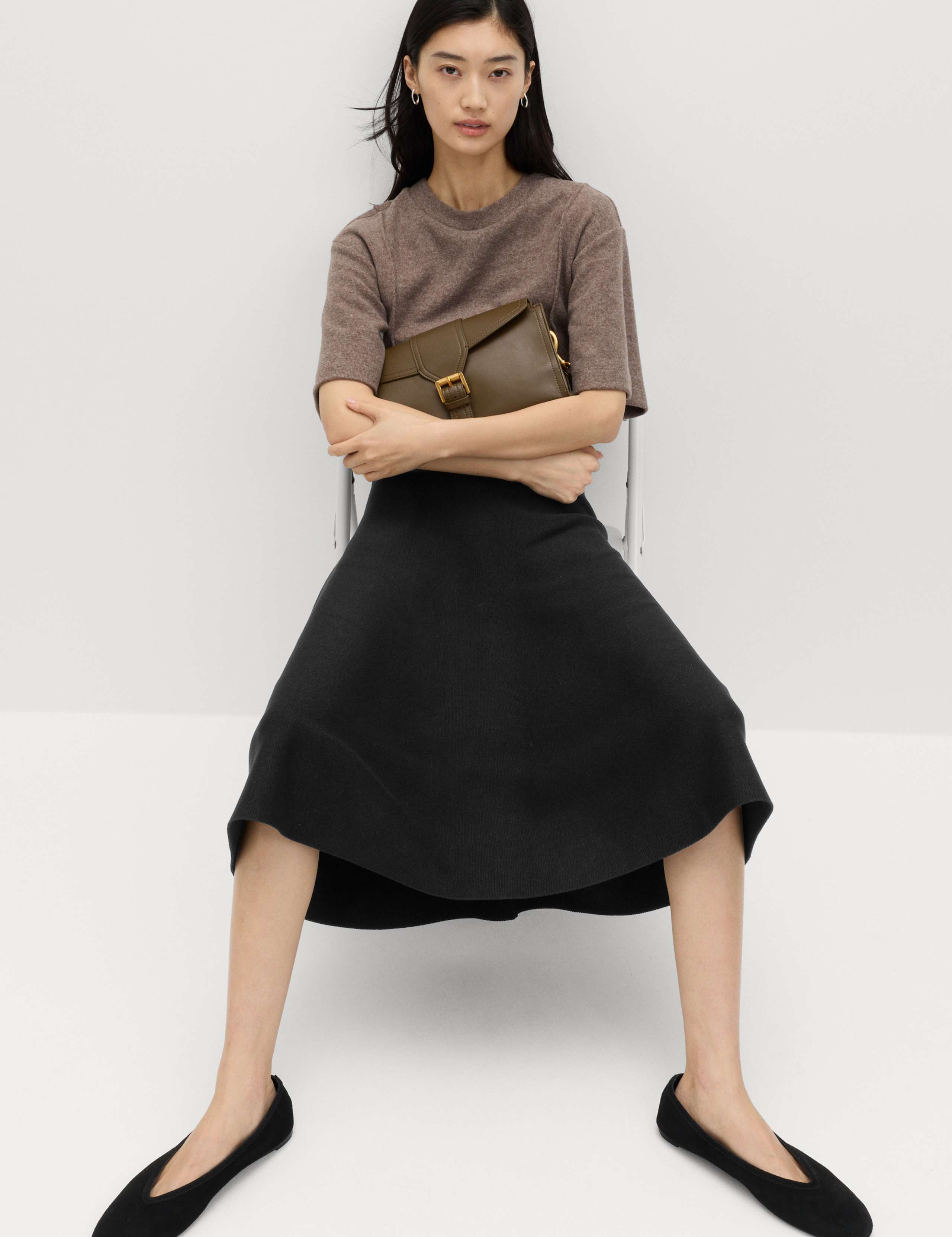 Soft Touch Knitted Midi Skirt 3 of 5