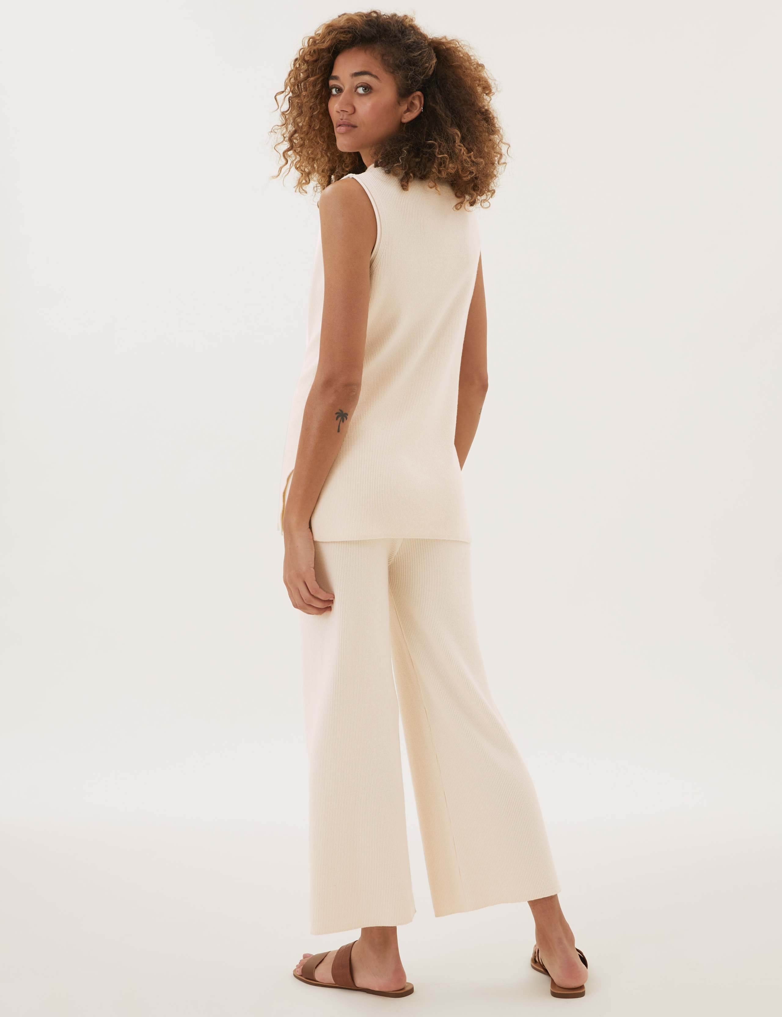 Soft Touch Ribbed Funnel Neck Knitted Top 3 of 6