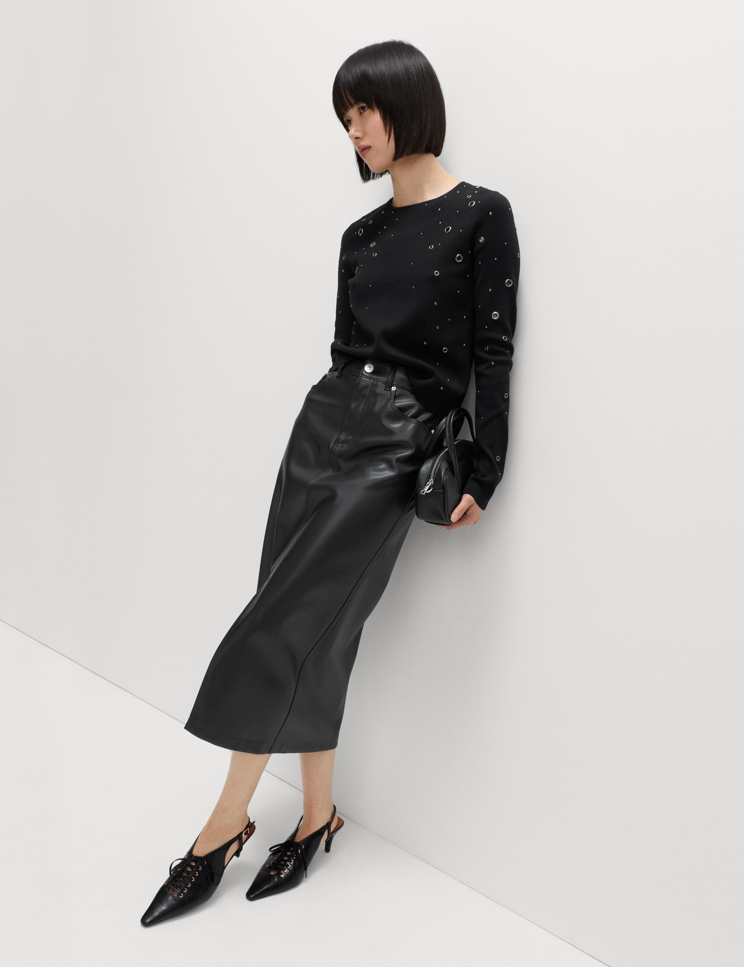 Eyelet Detail Crew Neck Jumper 3 of 6