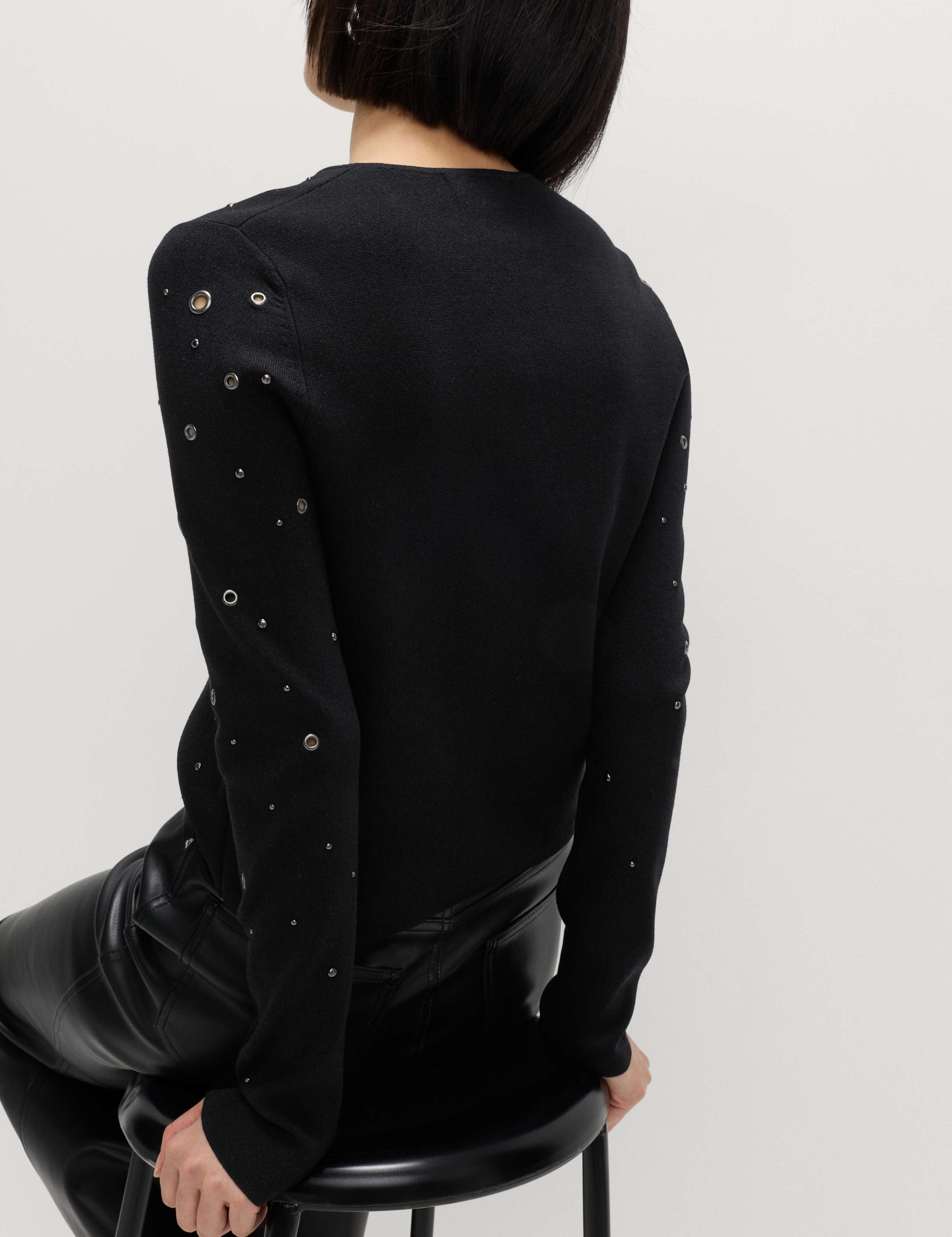 Eyelet Detail Crew Neck Jumper 4 of 6