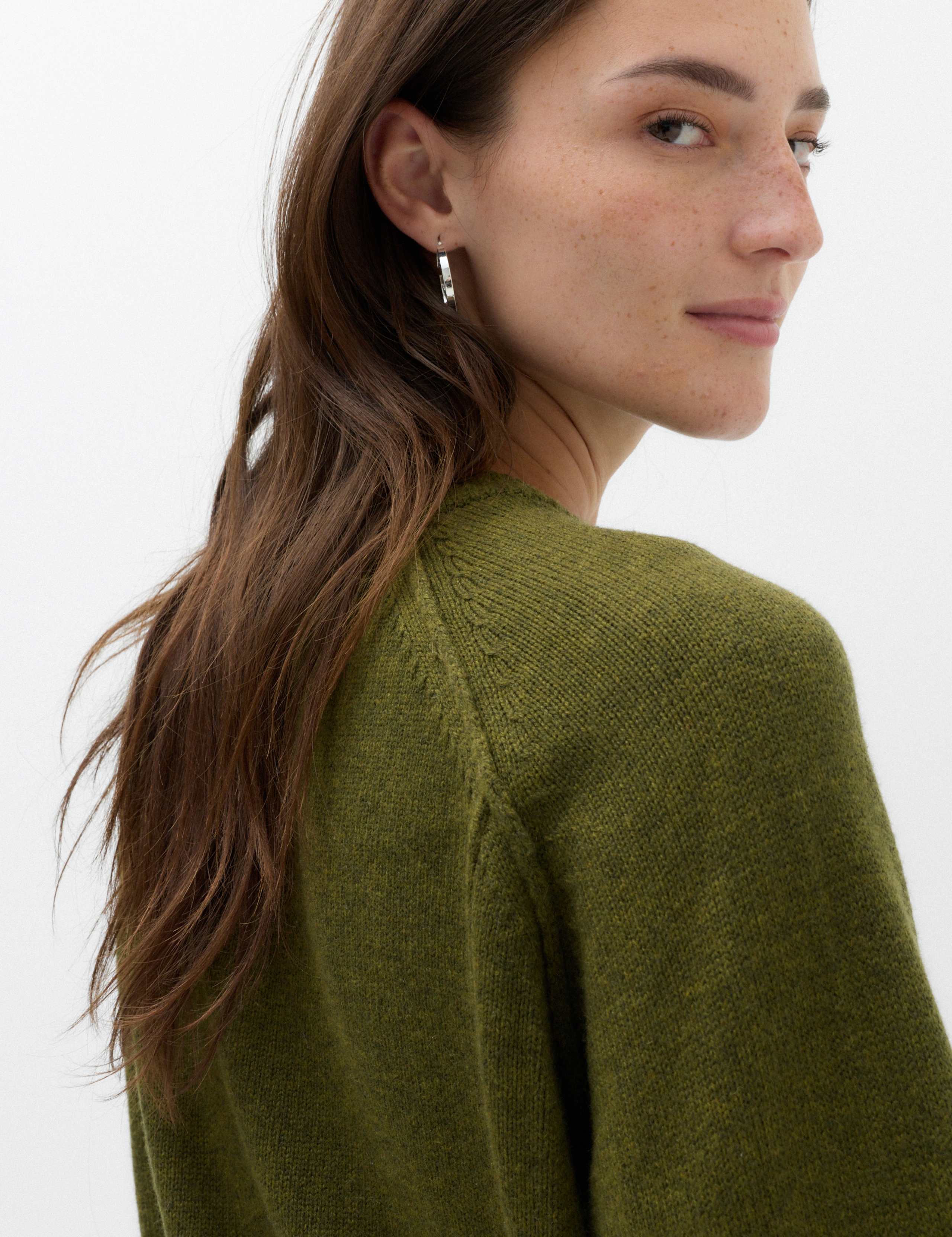 Lambswool Blend Crew Neck Seam Detail Relaxed Fit Jumper 5 of 6