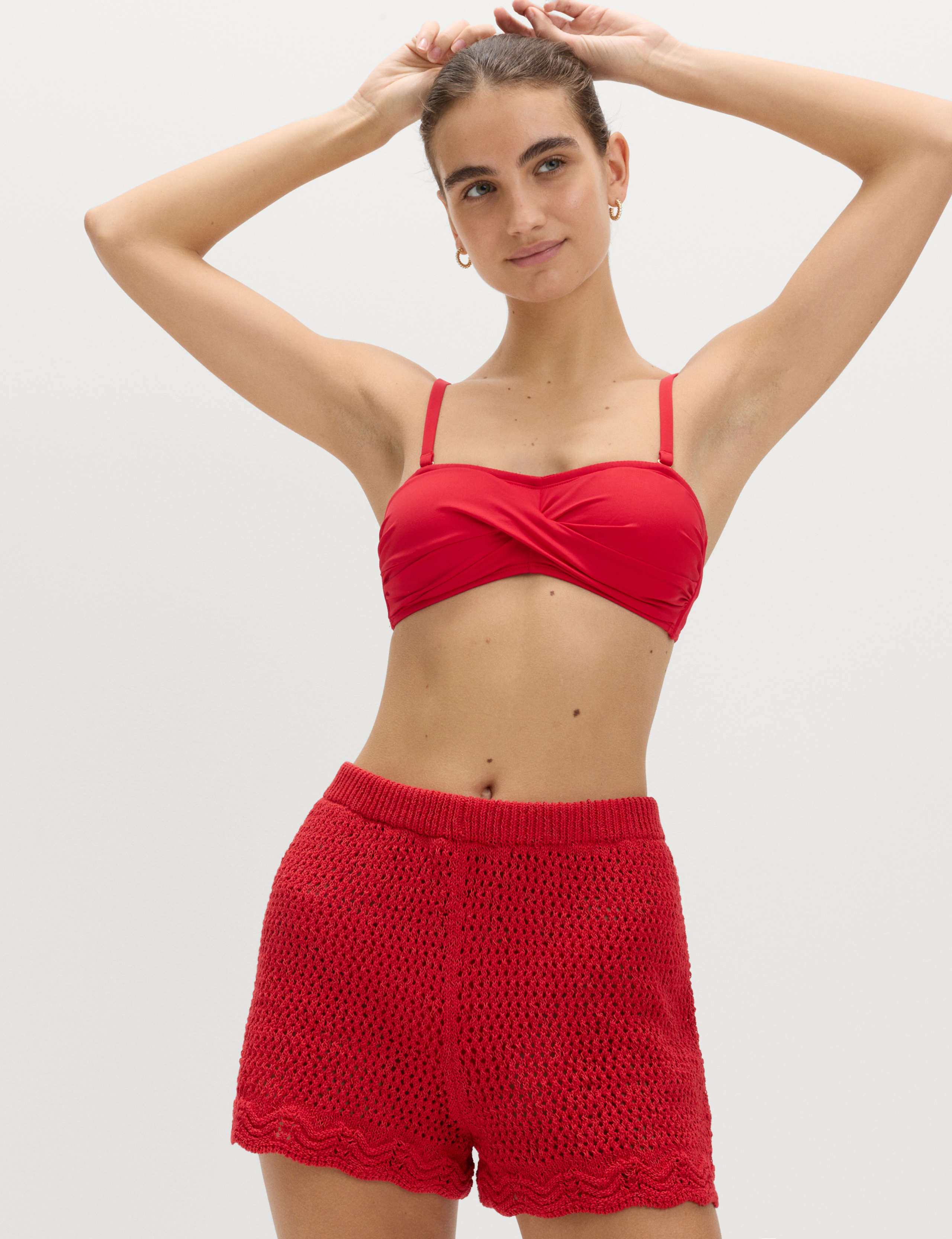 Cotton Blend Knitted Beach Shorts 5 of 5