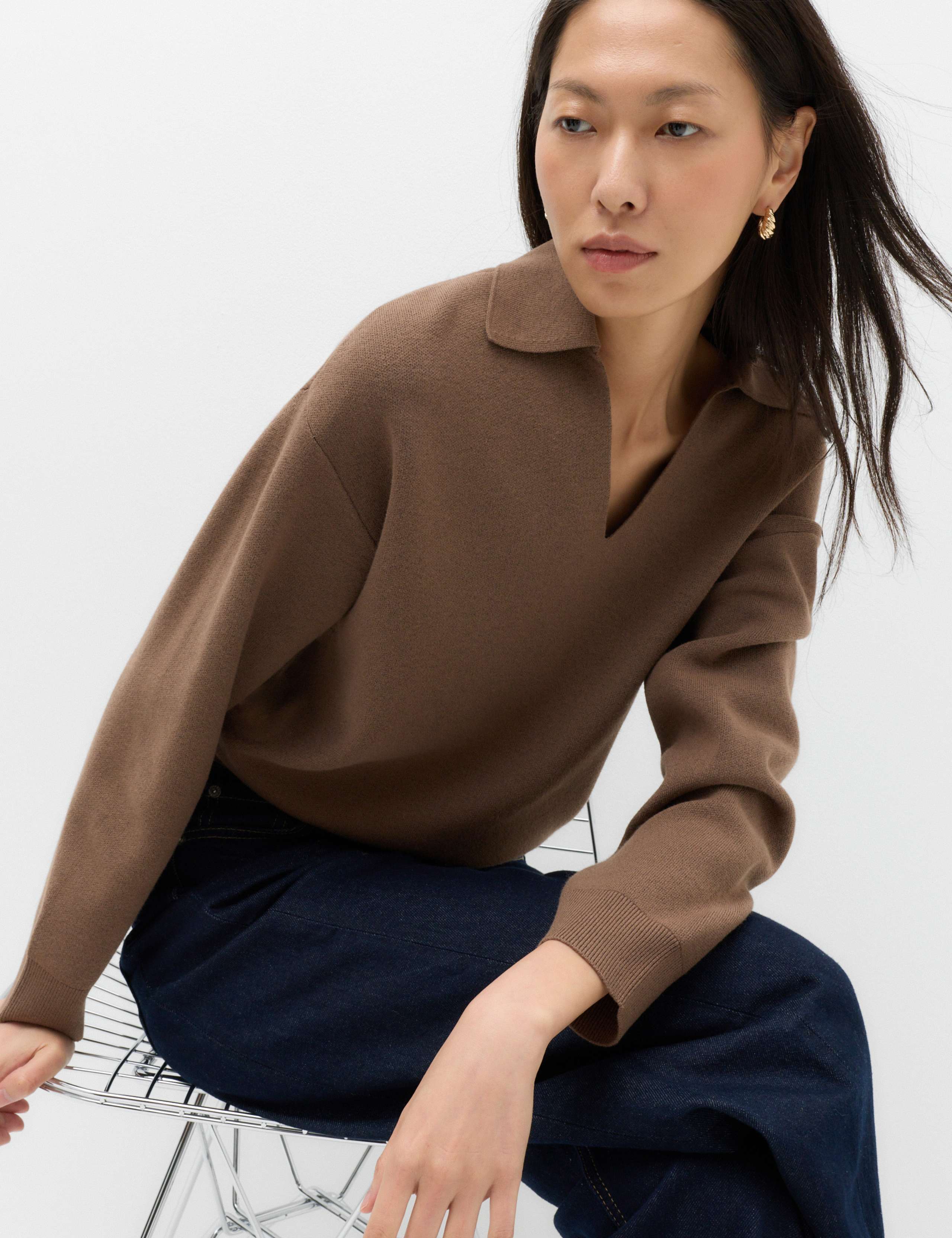 Soft Touch Polo Neck Relaxed Jumper 6 of 6