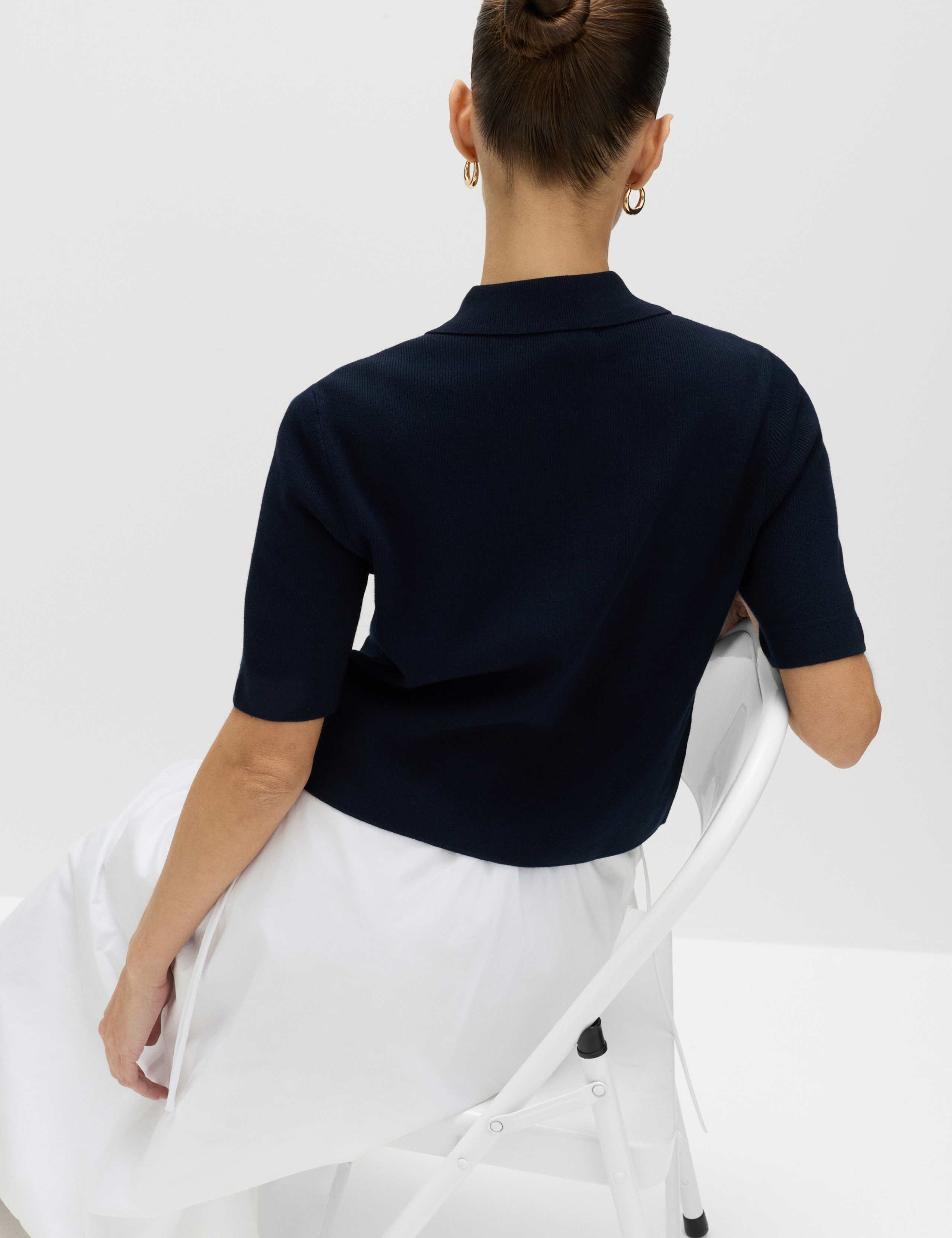 Collared Button Through Cropped Cardigan 4 of 5